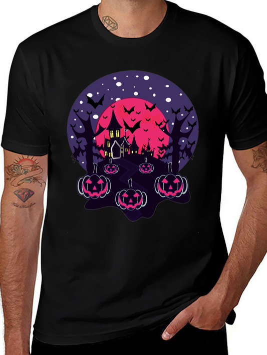 Halloween Haunted House Pumpkin T-Shirt