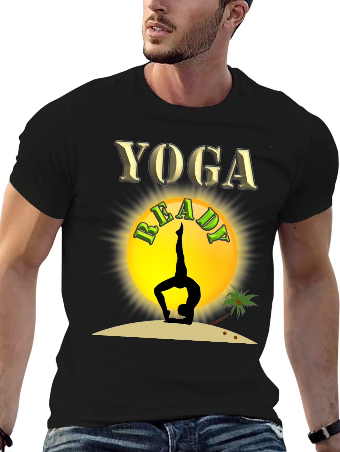Yoga Ready T-Shirt - Black - Graphic Tee