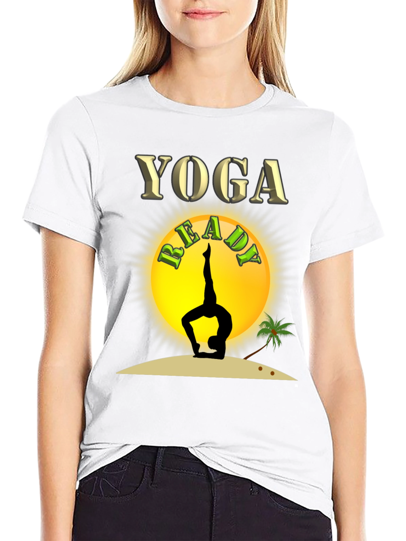 Yoga Ready T-Shirt - Black - Graphic Tee