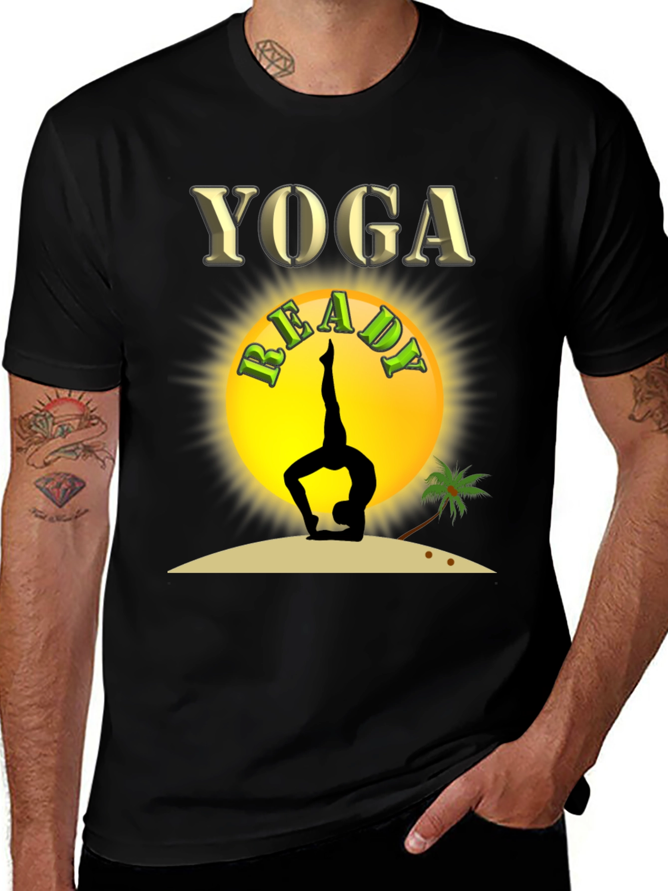 Yoga Ready T-Shirt - Black - Graphic Tee
