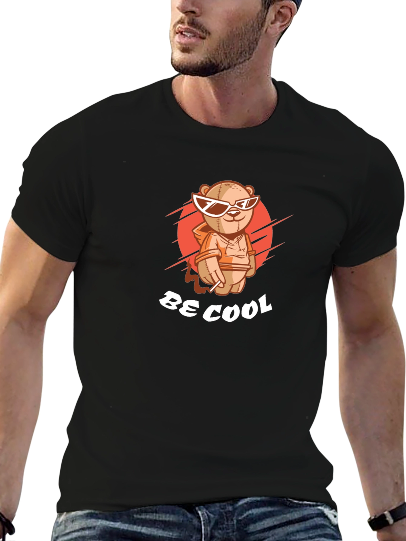 Cool Teddy Bear Graphic T-Shirt