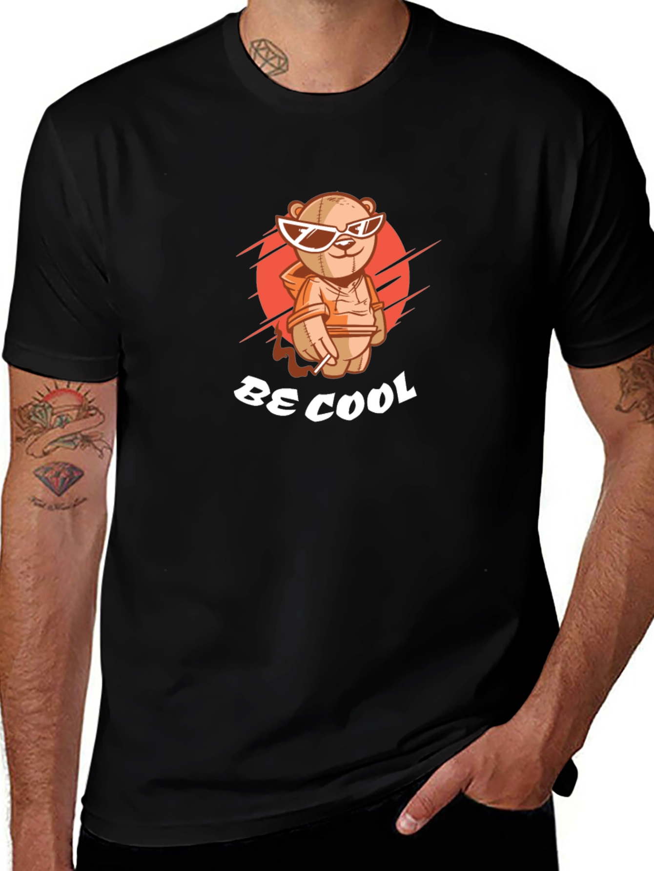 Cool Teddy Bear Graphic T-Shirt