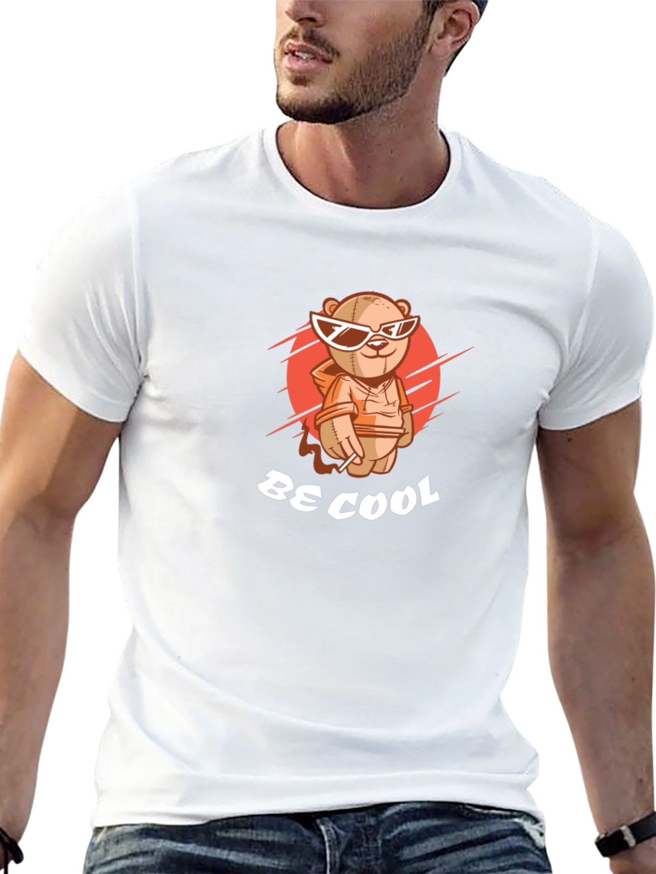 Cool Teddy Bear Graphic T-Shirt