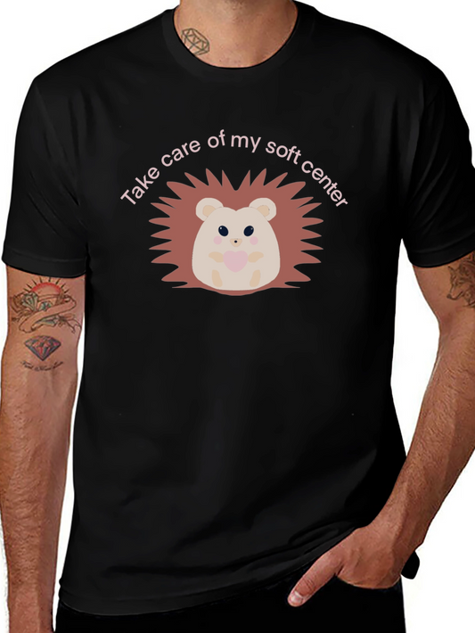Soft Center Hedgehog Black T-Shirt
