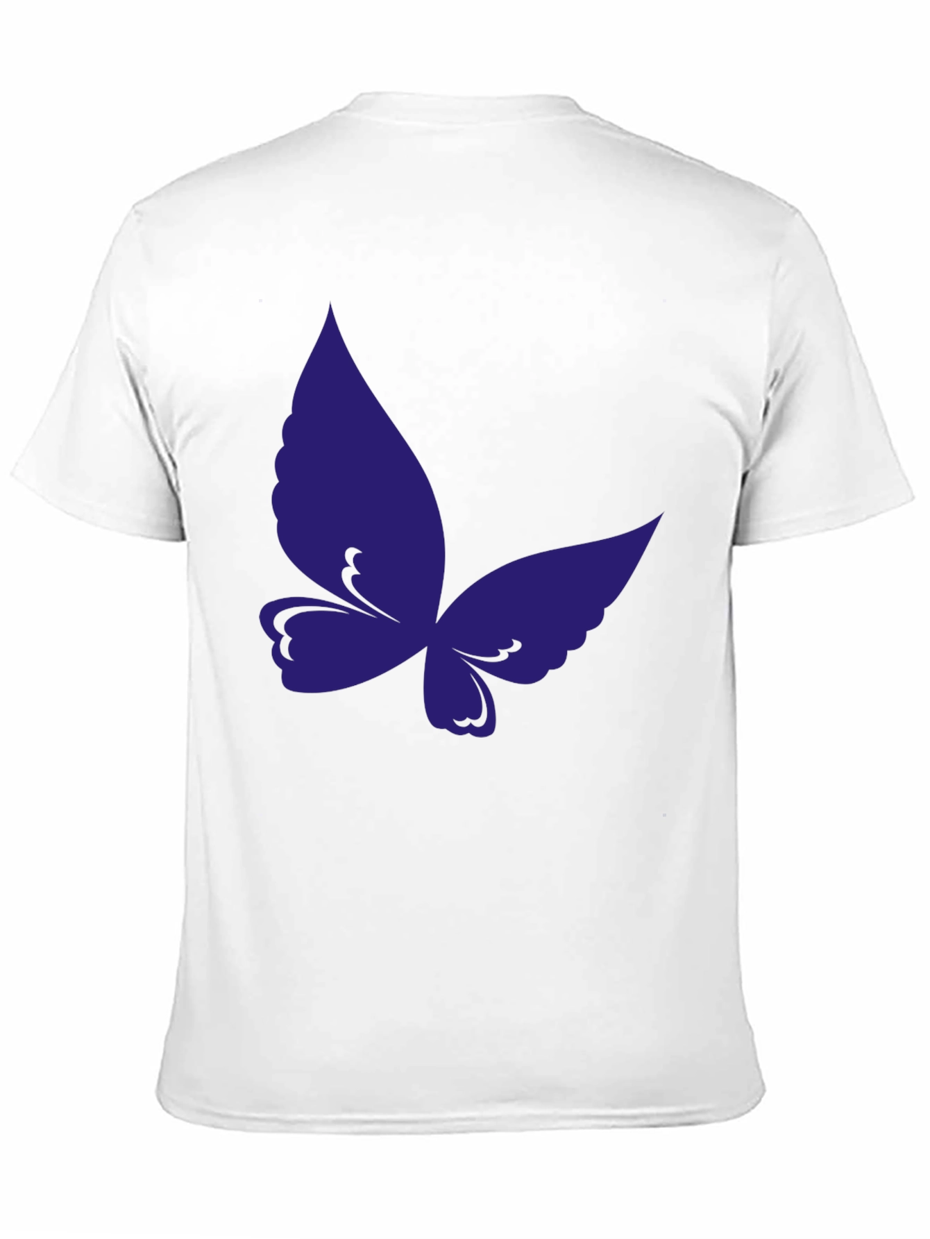 Butterfly Graphic Tee - Black Cotton Casual T-Shirt