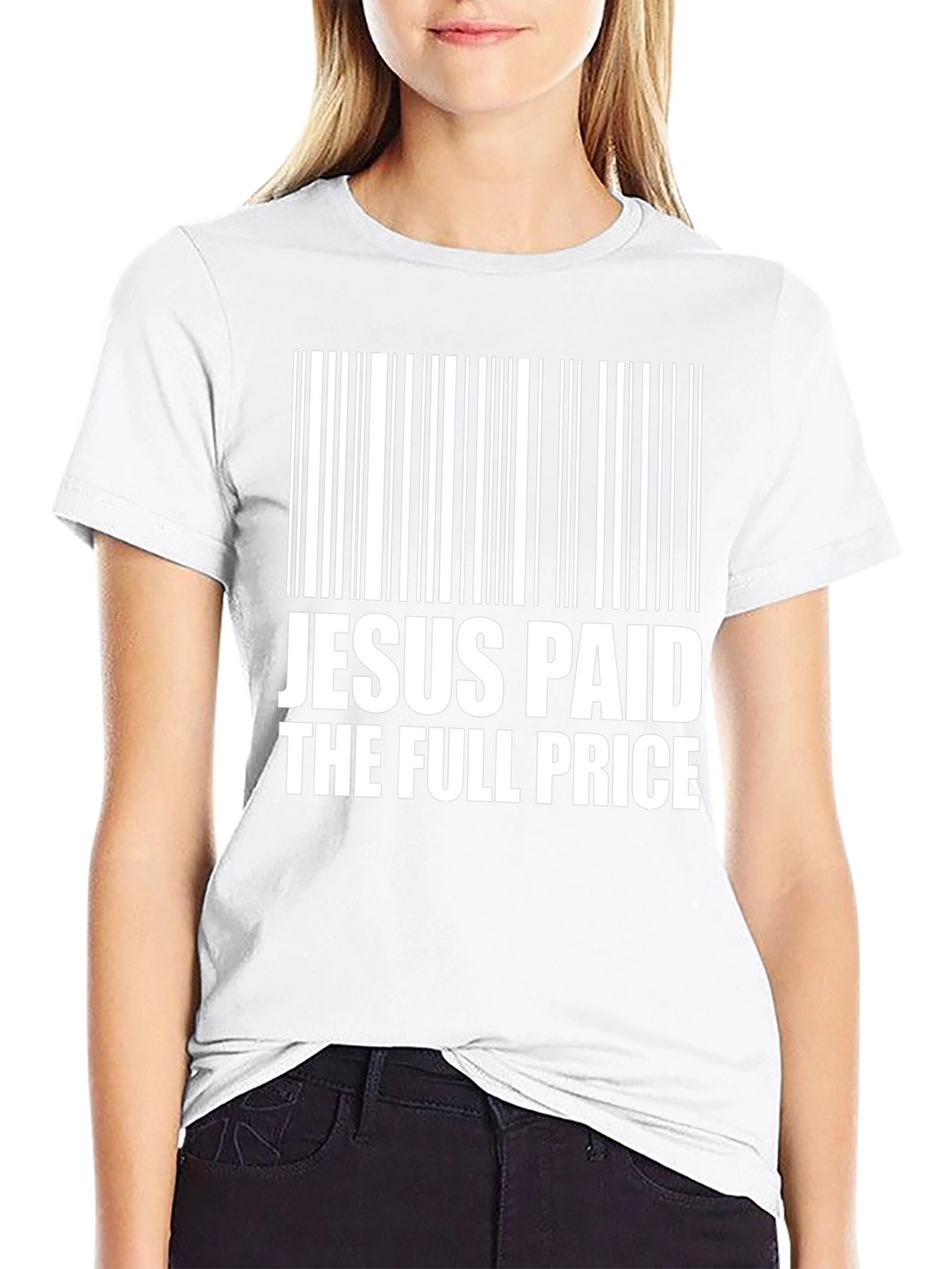 Jesus Paid the Price Barcode Graphic T-Shirt