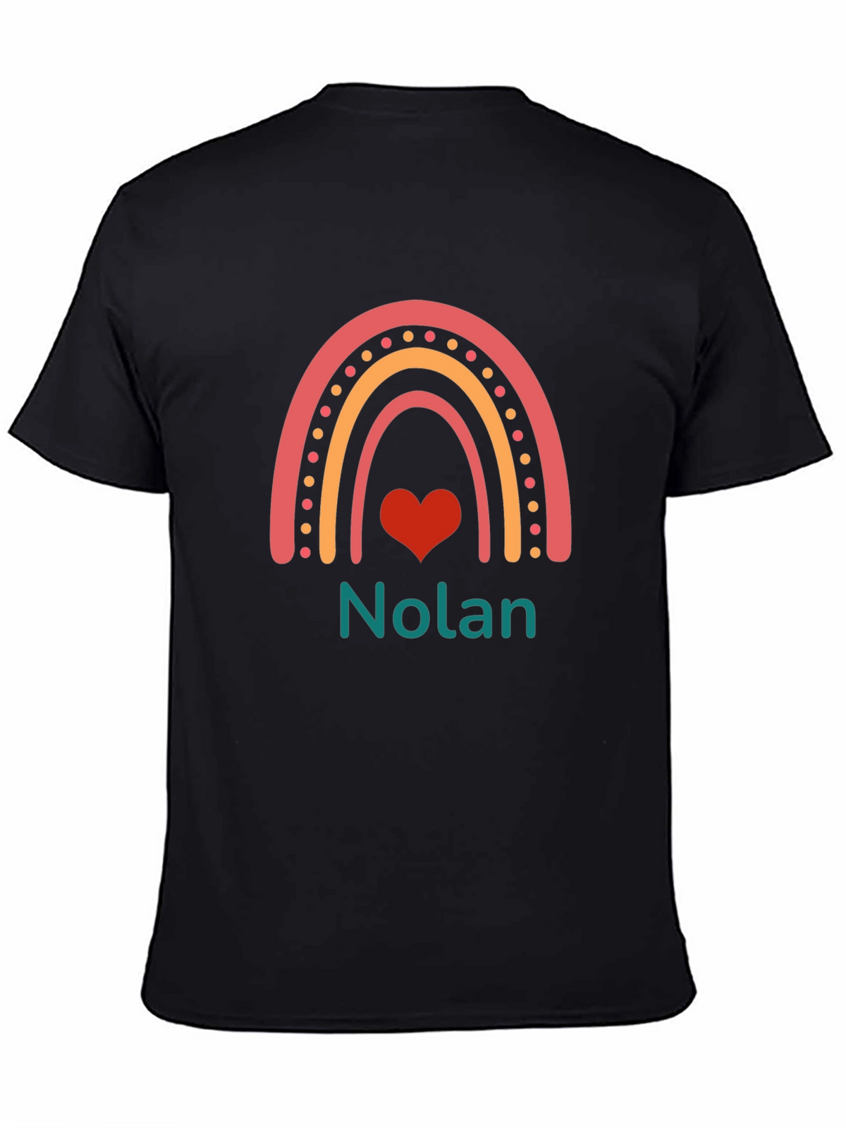 Nolan Rainbow Heart Personalized T-Shirt
