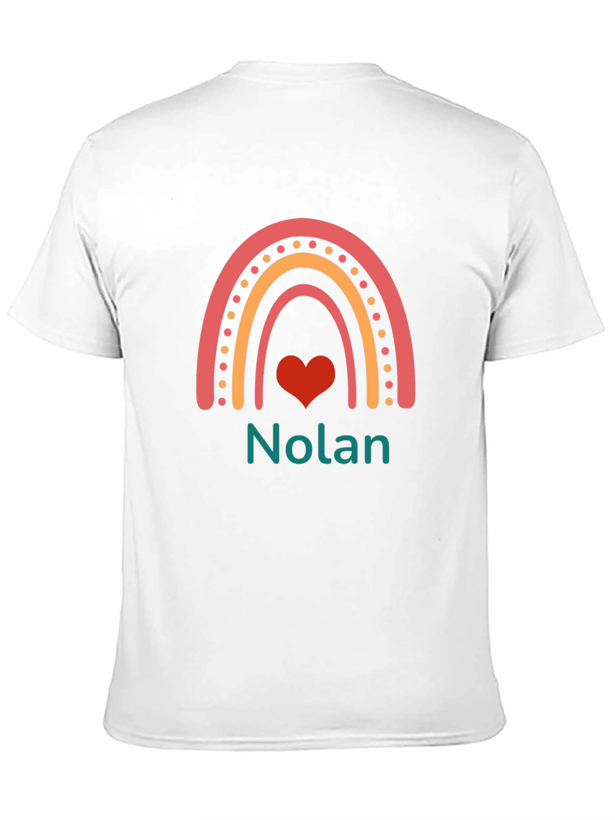 Nolan Rainbow Heart Personalized T-Shirt