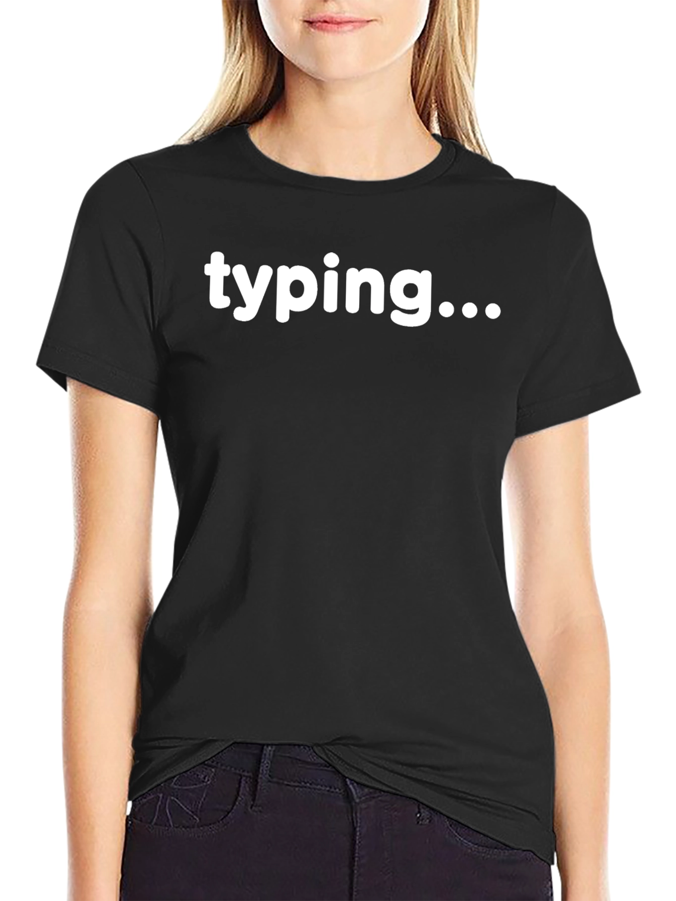 Typing... T-Shirt - Black Casual Wear