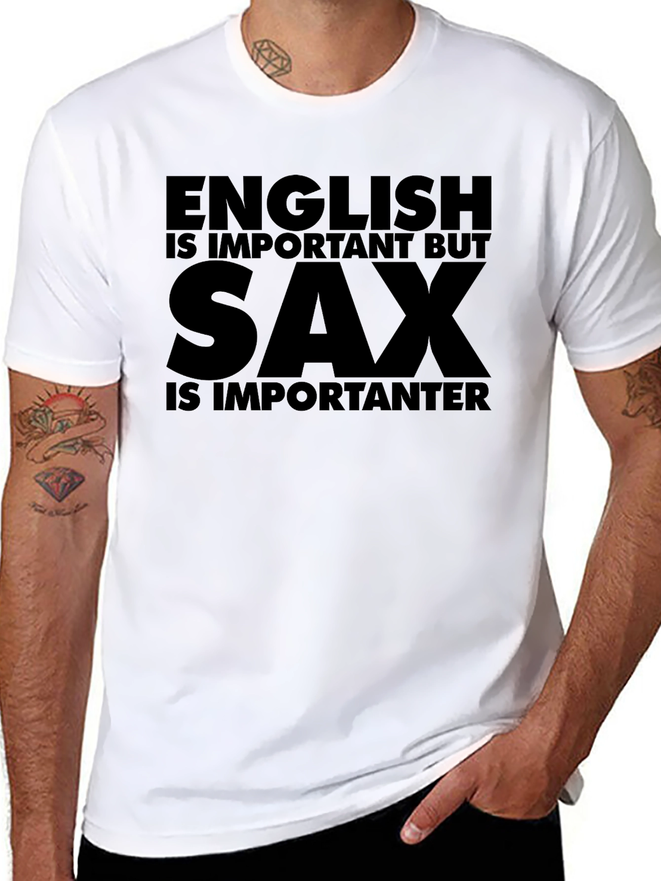 English vs Sax Funny T-Shirt