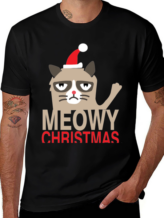 Grumpy Cat Meowy Christmas Holiday T-Shirt