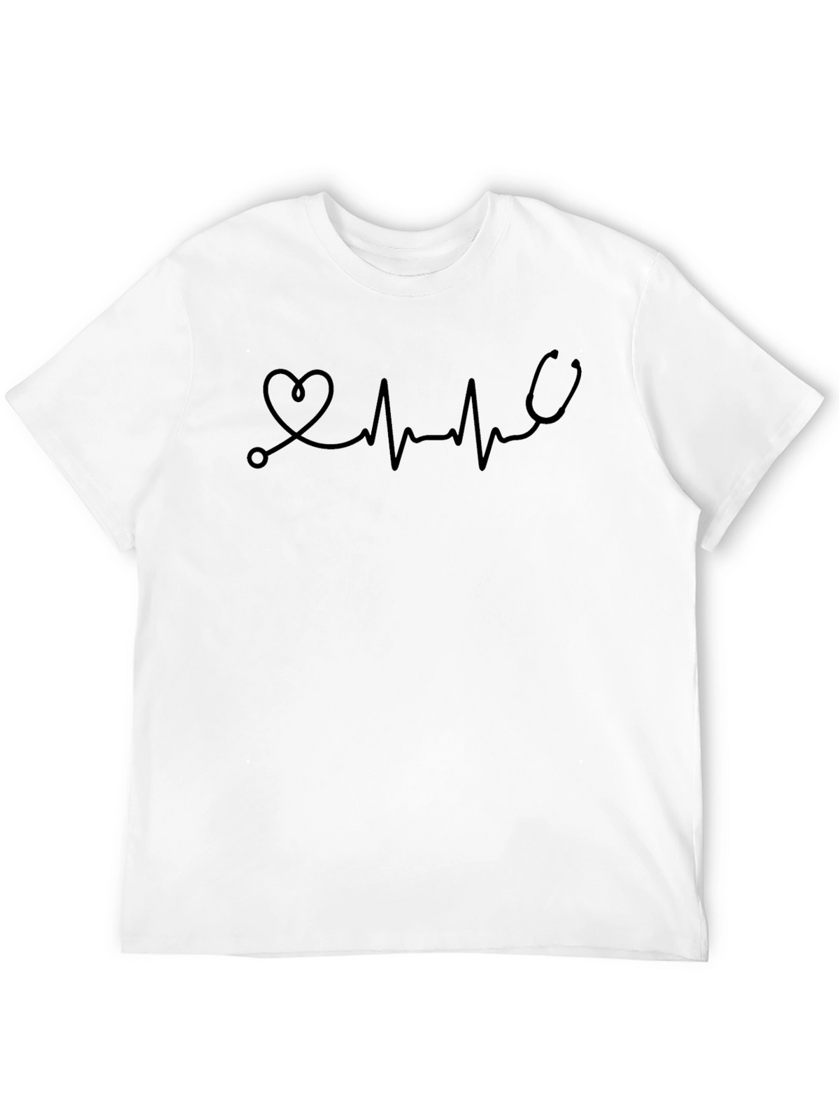 Heartbeat Stethoscope Graphic Tee - Medical Apparel