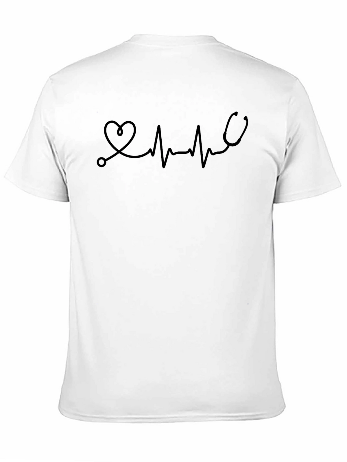 Heartbeat Stethoscope Graphic Tee - Medical Apparel