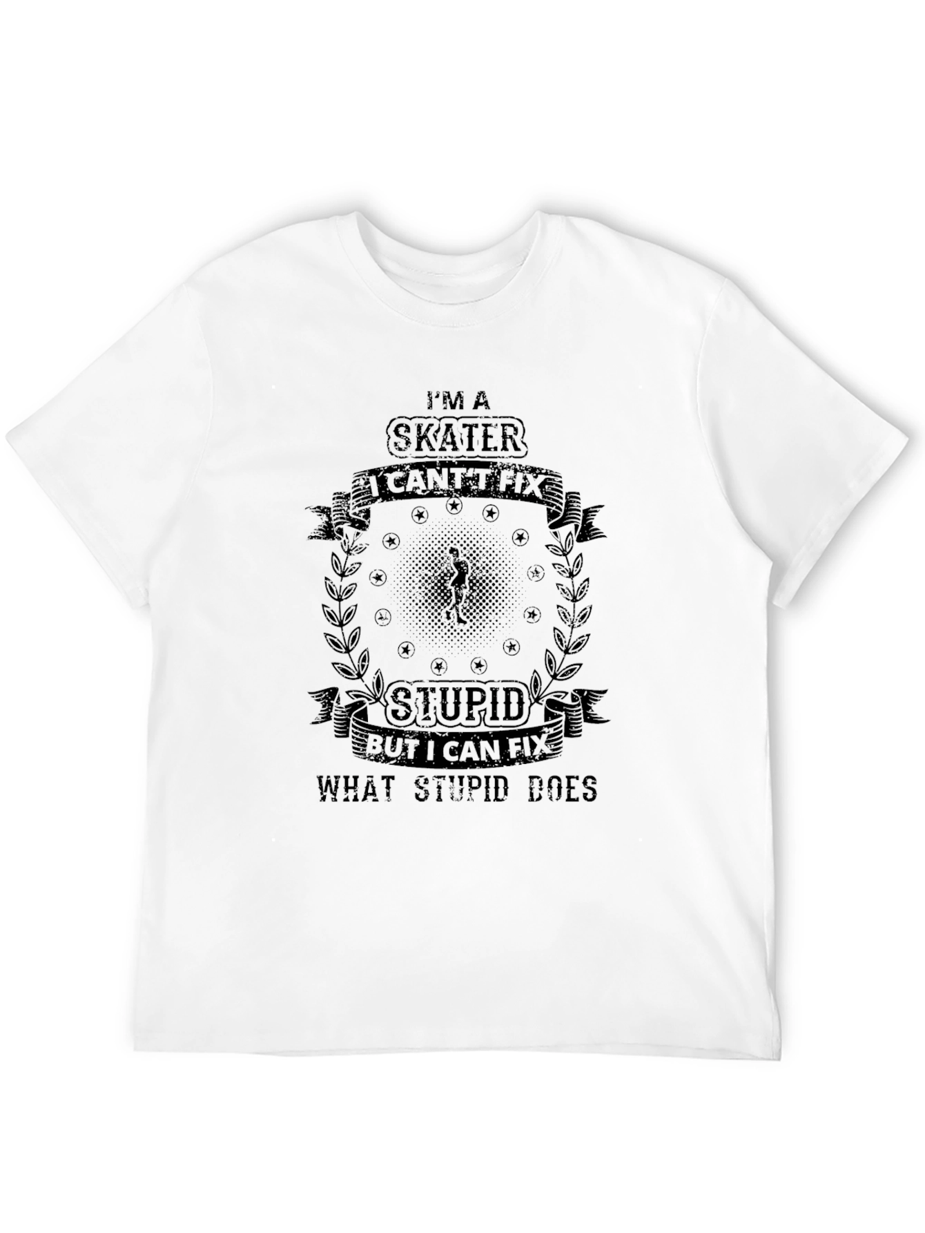 Skater Fix Stupid Black T-Shirt