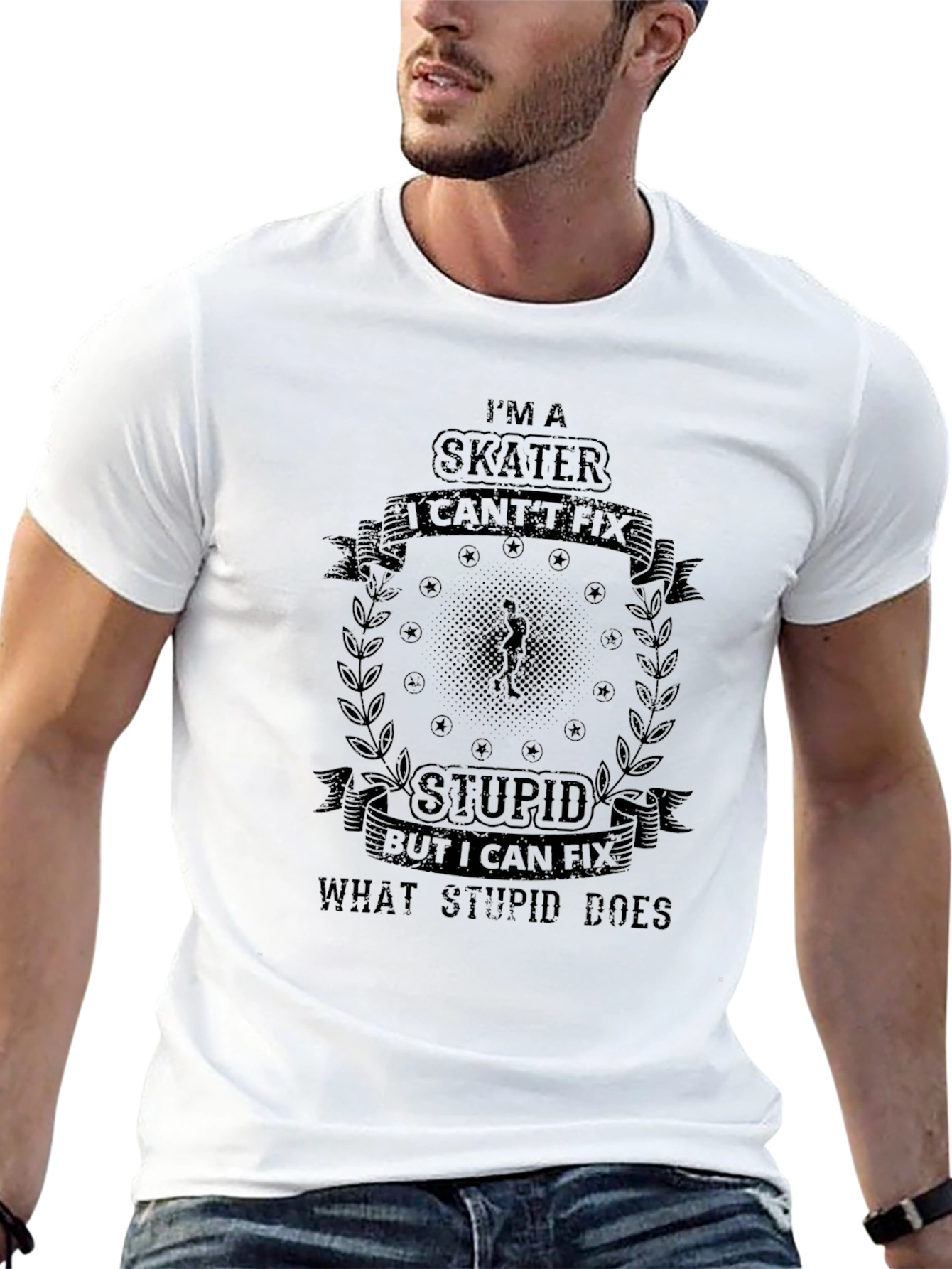 Skater Fix Stupid Black T-Shirt