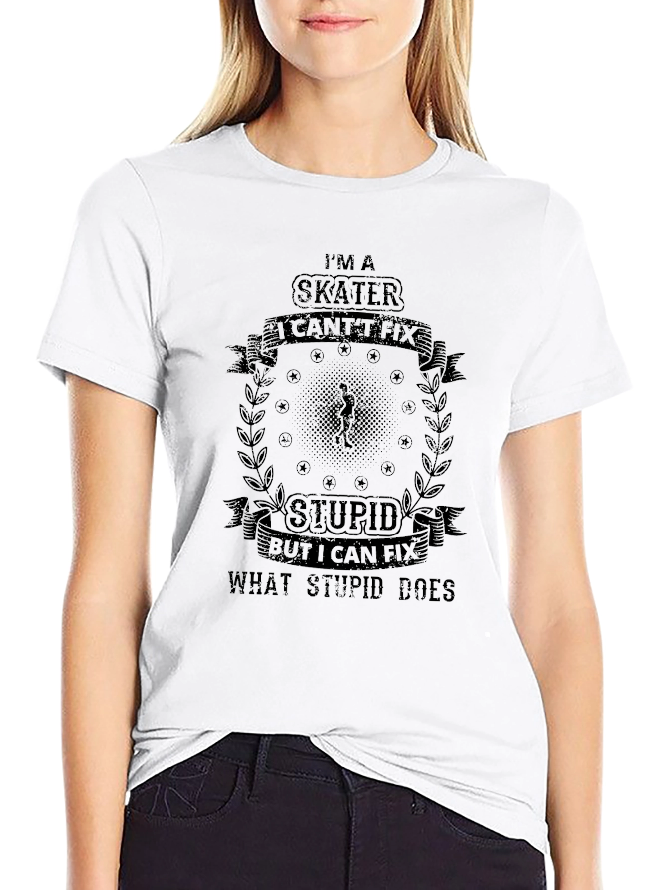 Skater Fix Stupid Black T-Shirt