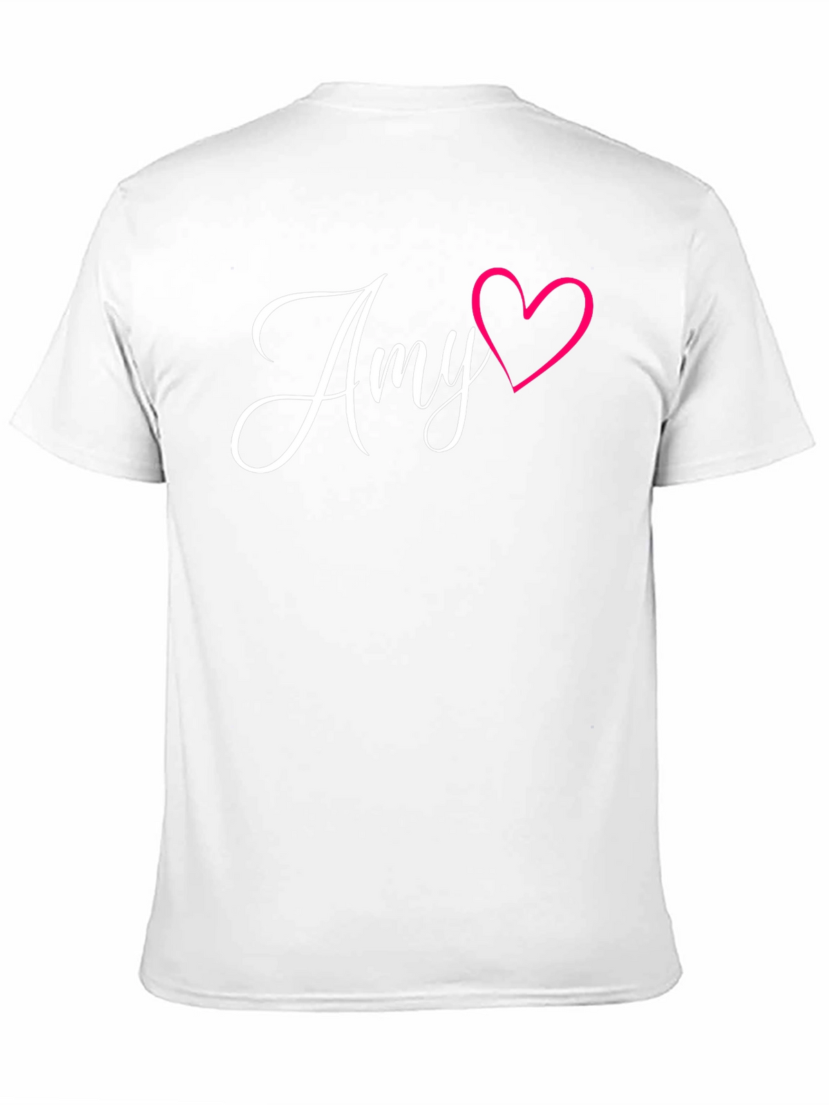 Personalized Amy Heart Black T-Shirt