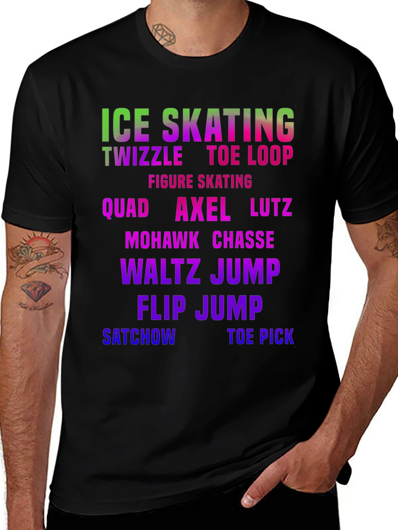 Ice Skating Moves Graphic T-Shirt