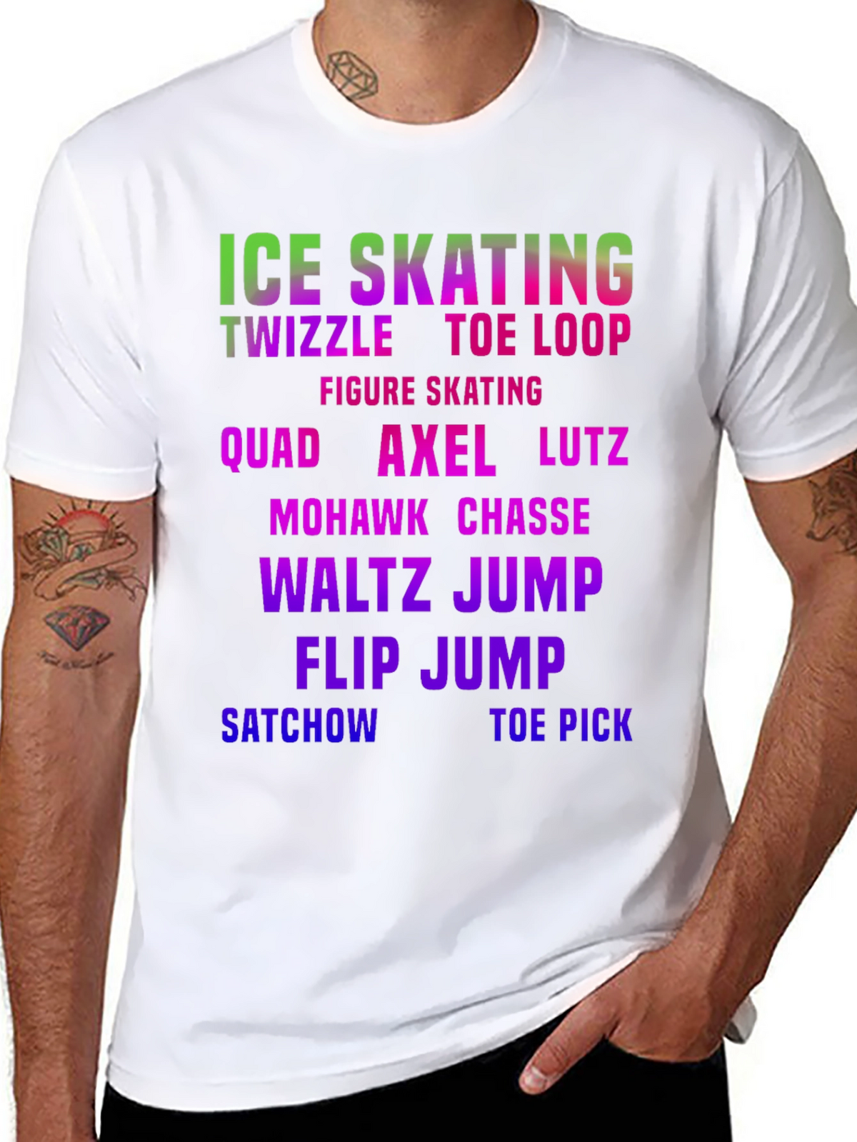 Ice Skating Moves Graphic T-Shirt