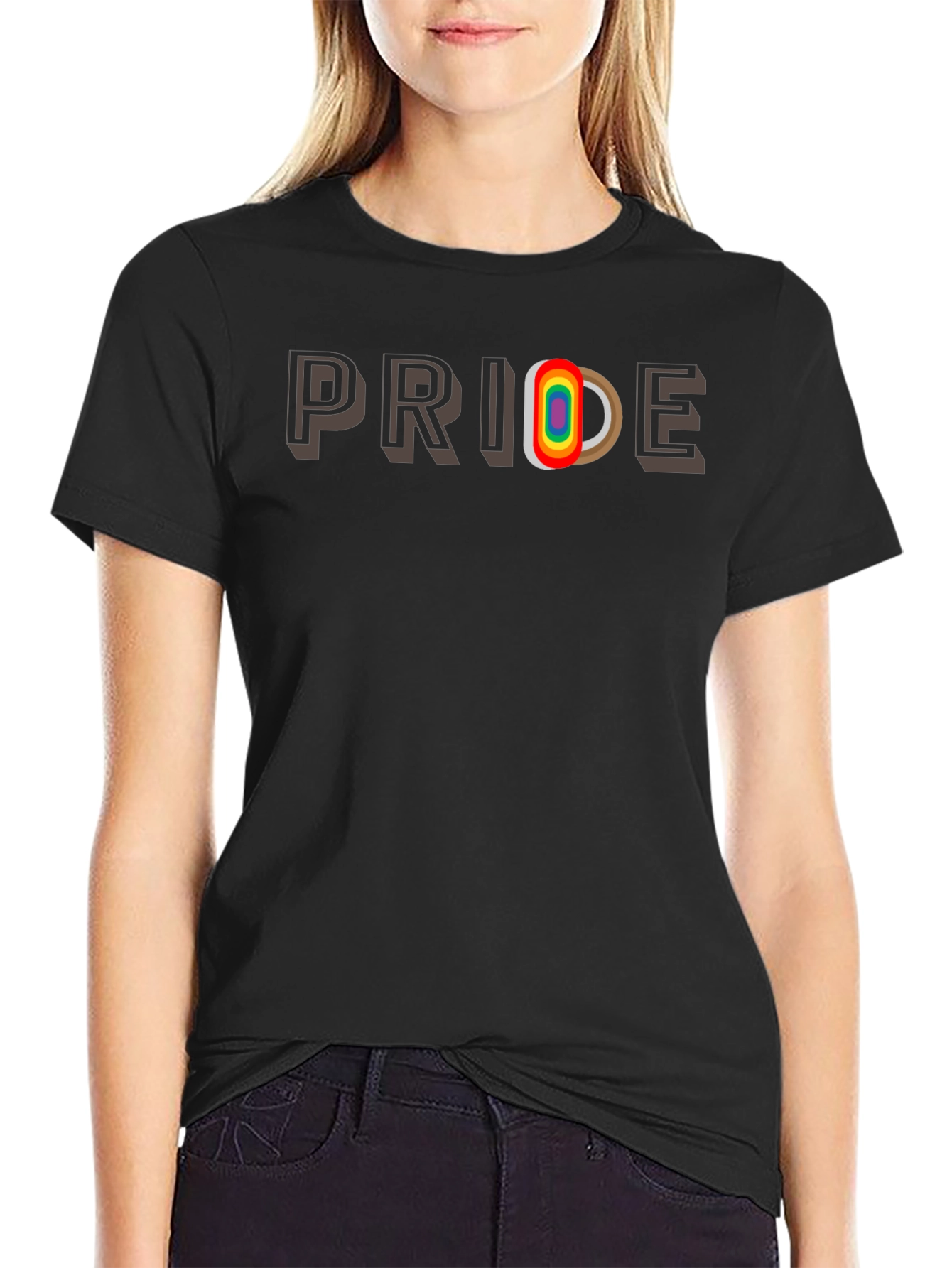 Pride Rainbow Letter Graphic Tee