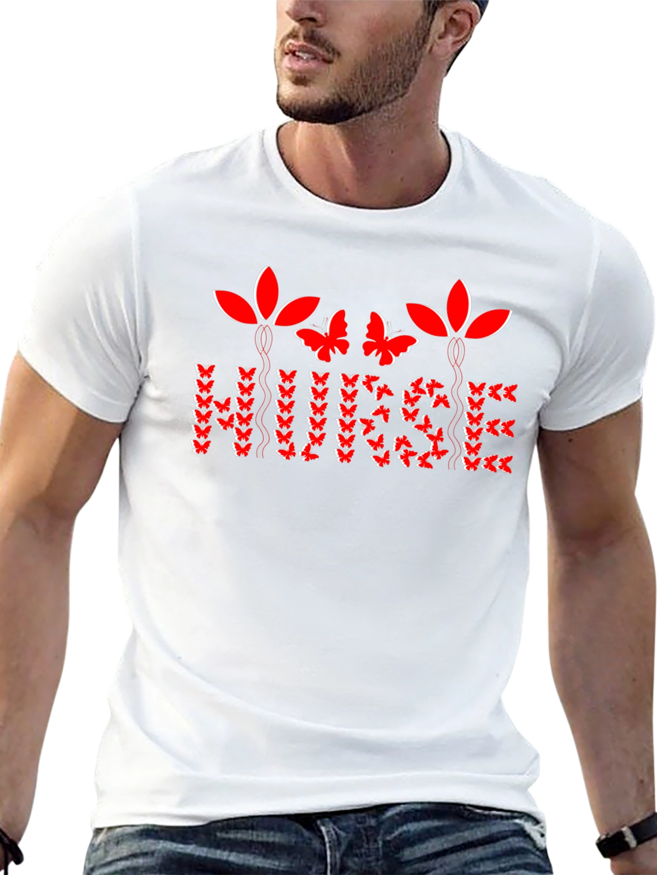 Butterfly Nurse T-Shirt - Stylish Graphic Tee