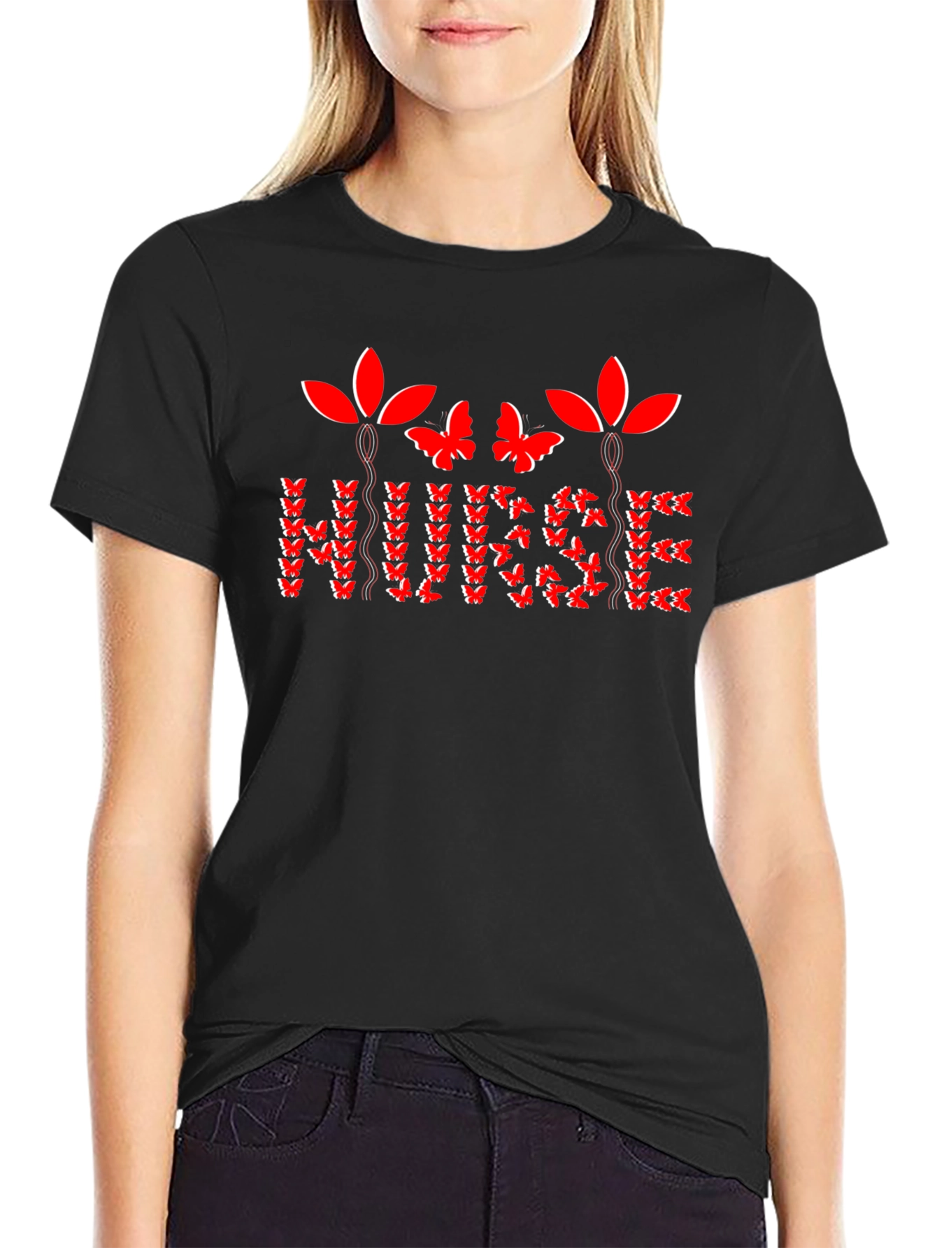 Butterfly Nurse T-Shirt - Stylish Graphic Tee