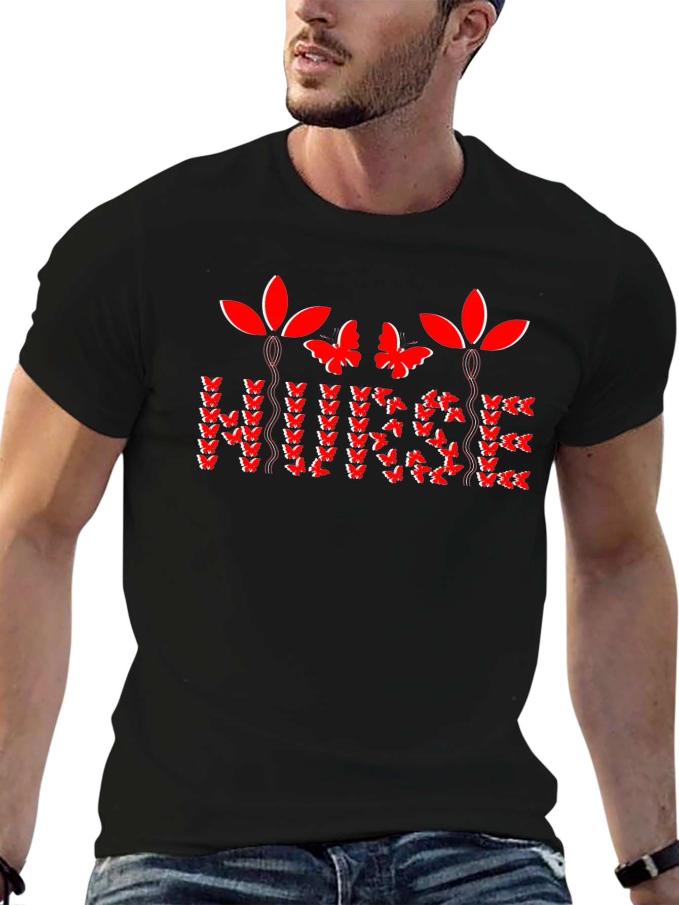 Butterfly Nurse T-Shirt - Stylish Graphic Tee