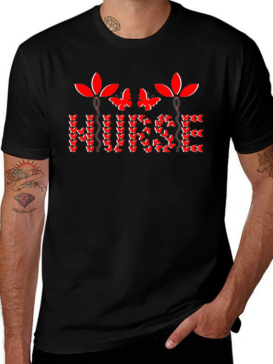 Butterfly Nurse T-Shirt - Stylish Graphic Tee