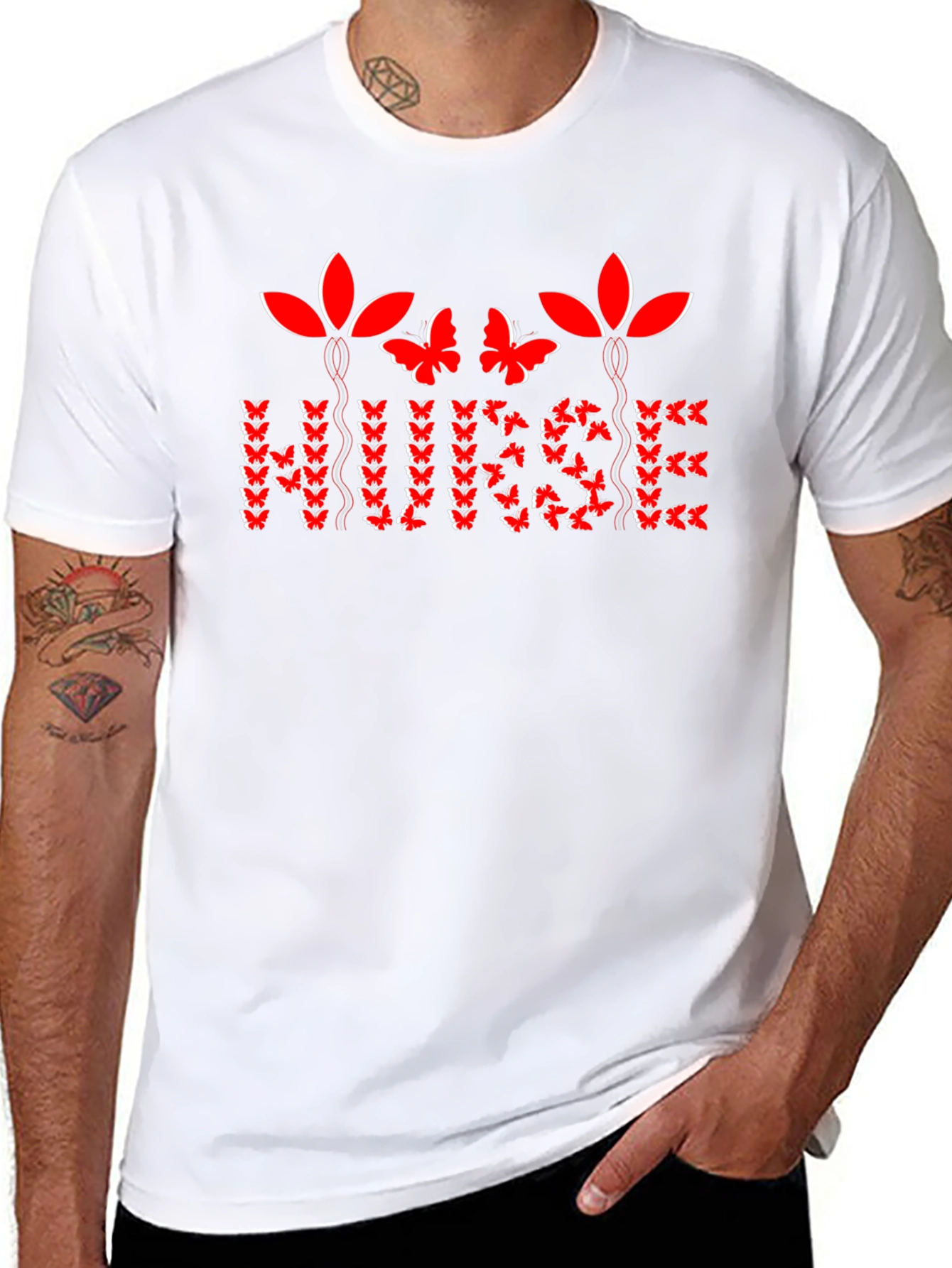 Butterfly Nurse T-Shirt - Stylish Graphic Tee