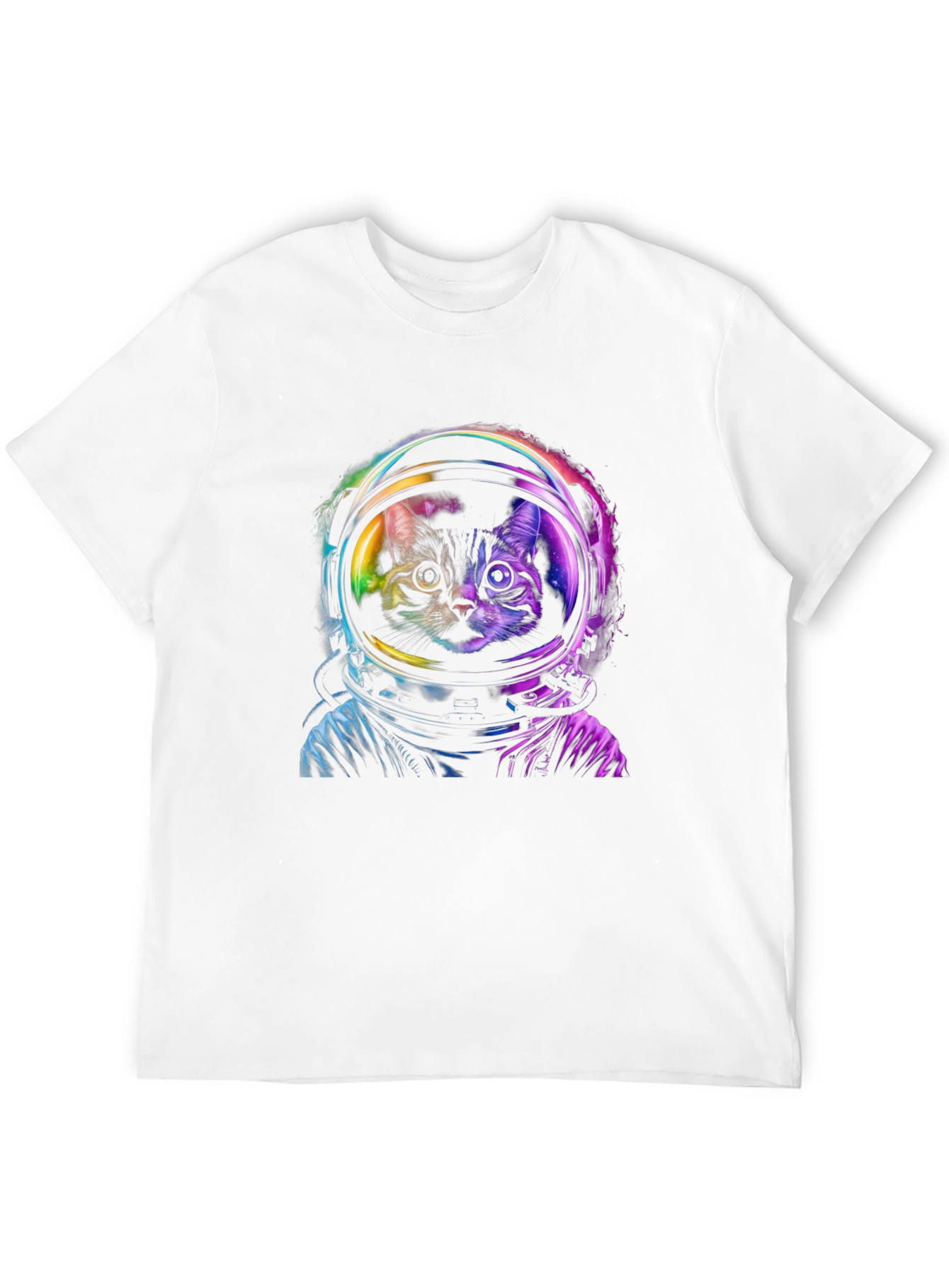 Astronaut Cat Graphic Black T-Shirt