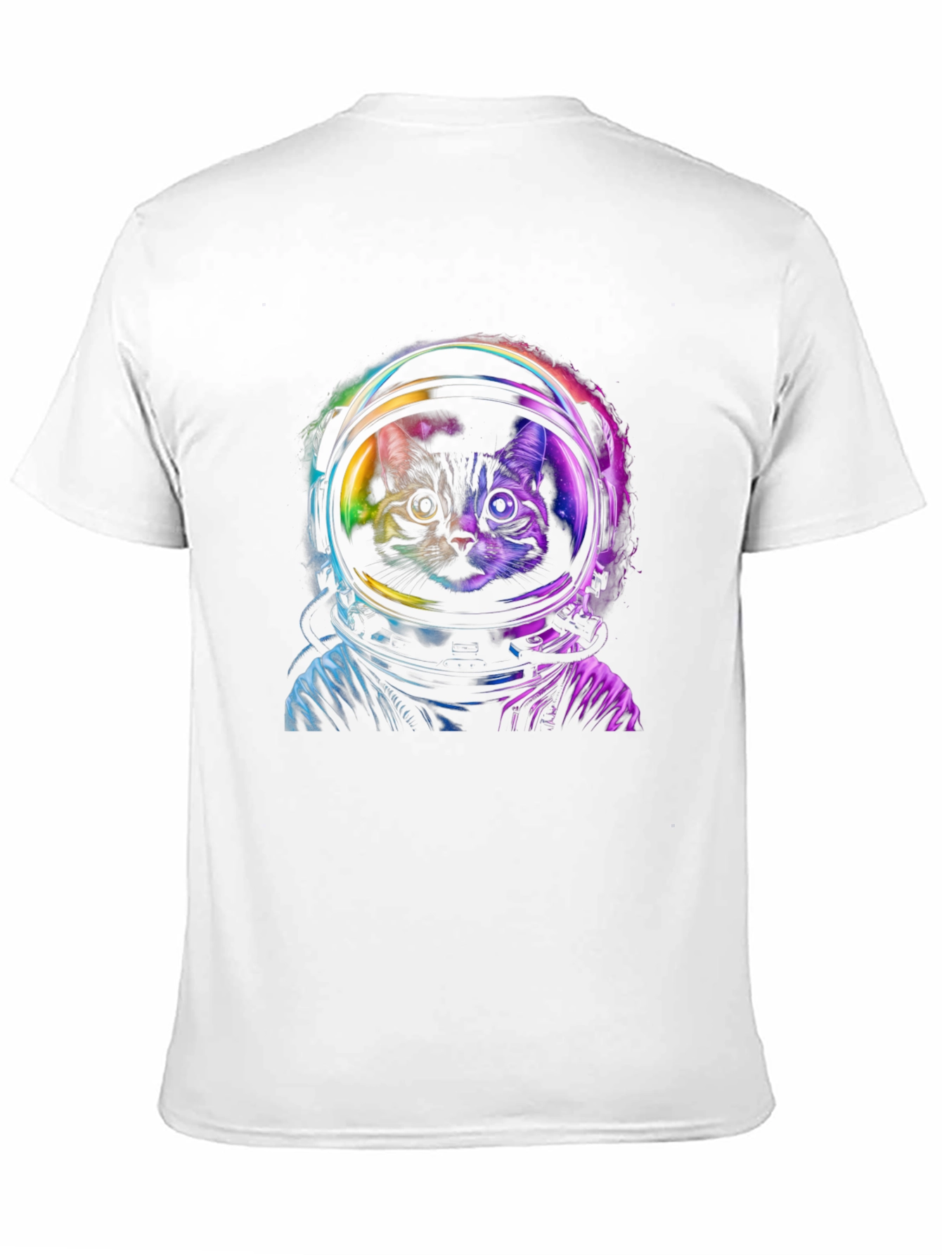 Astronaut Cat Graphic Black T-Shirt