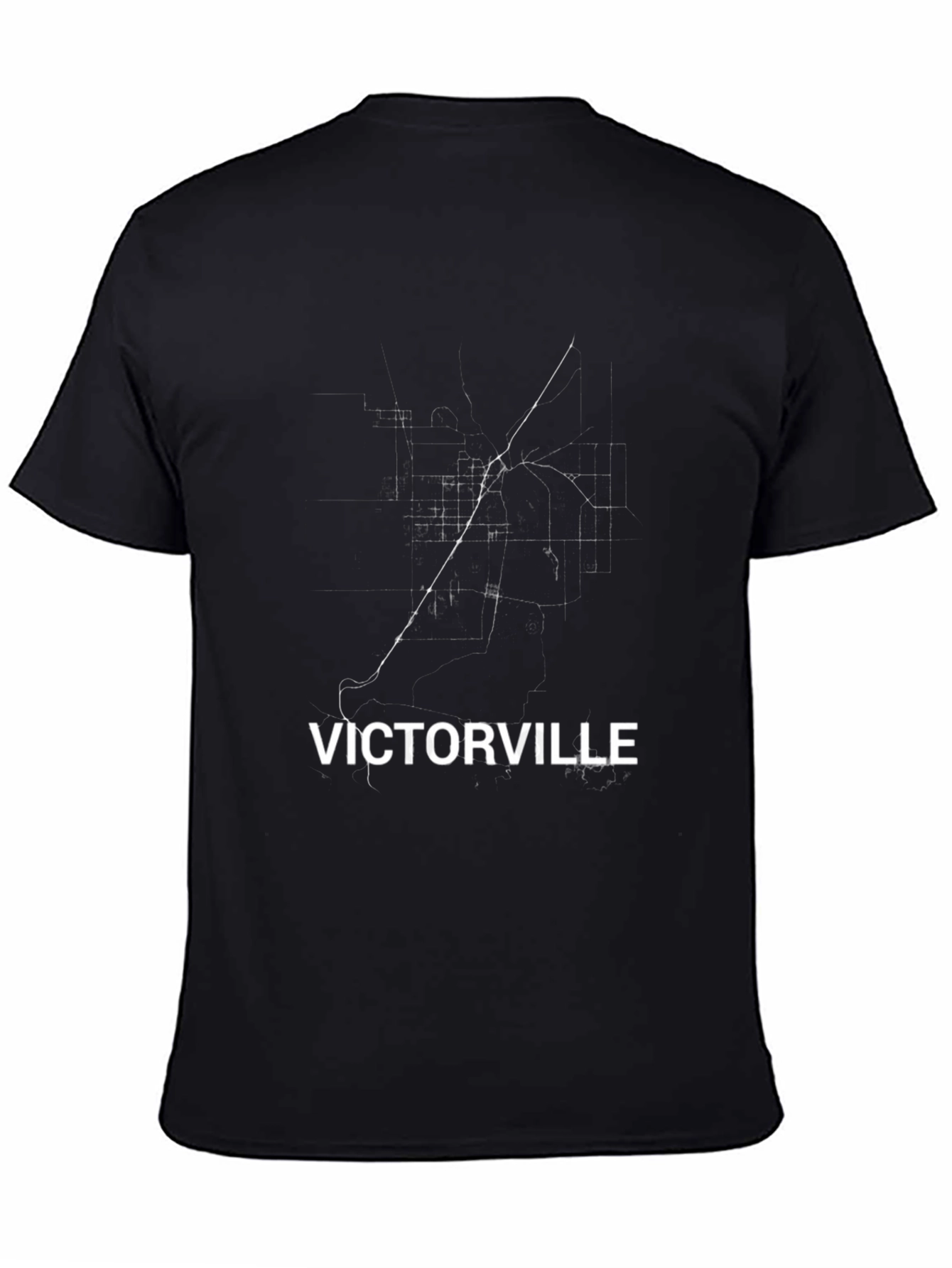 Victorville Map T-Shirt - City Streets Design
