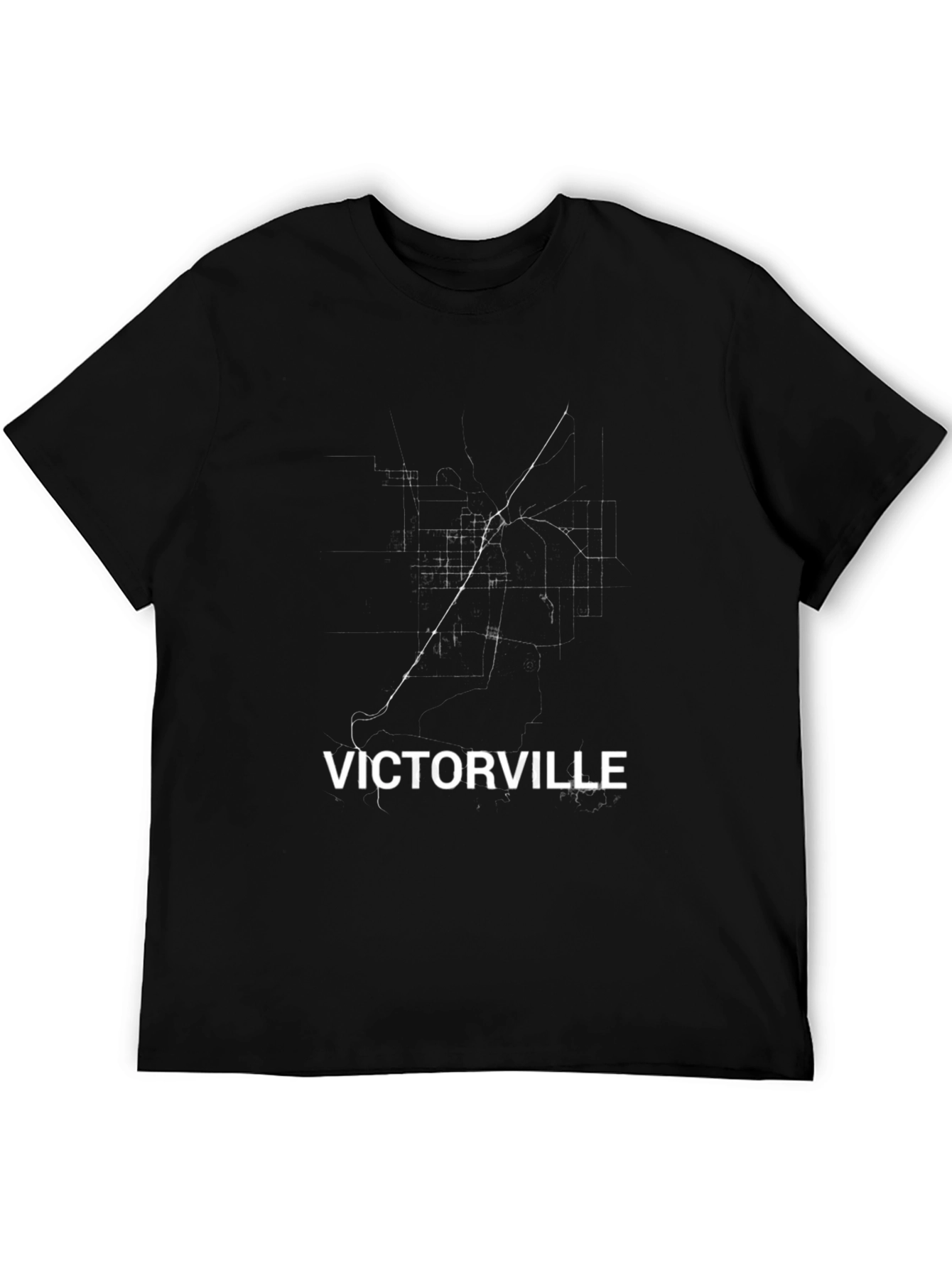 Victorville Map T-Shirt - City Streets Design
