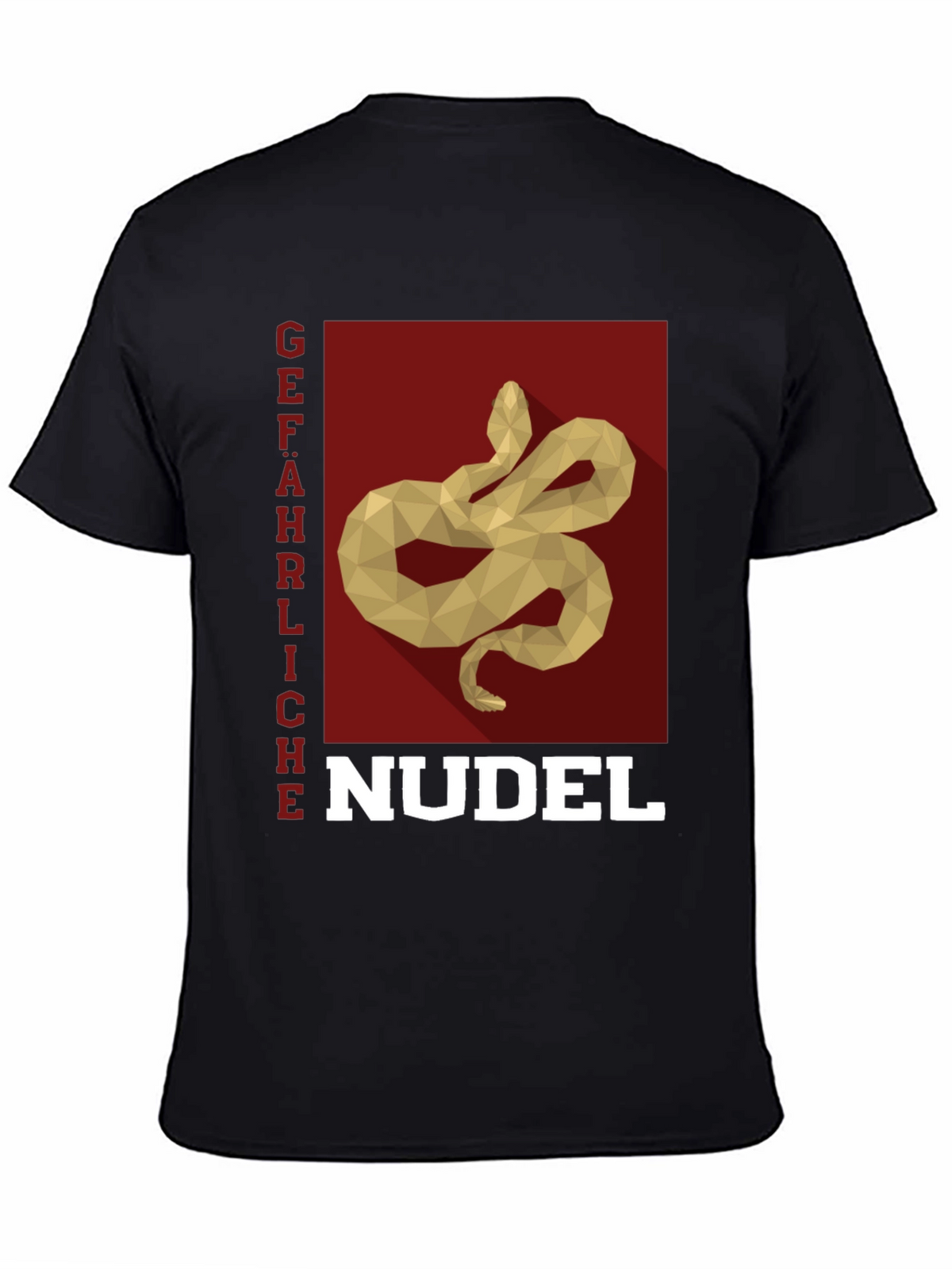 Gefährliche Nudel T-Shirt - Snake Pasta Funny Tee