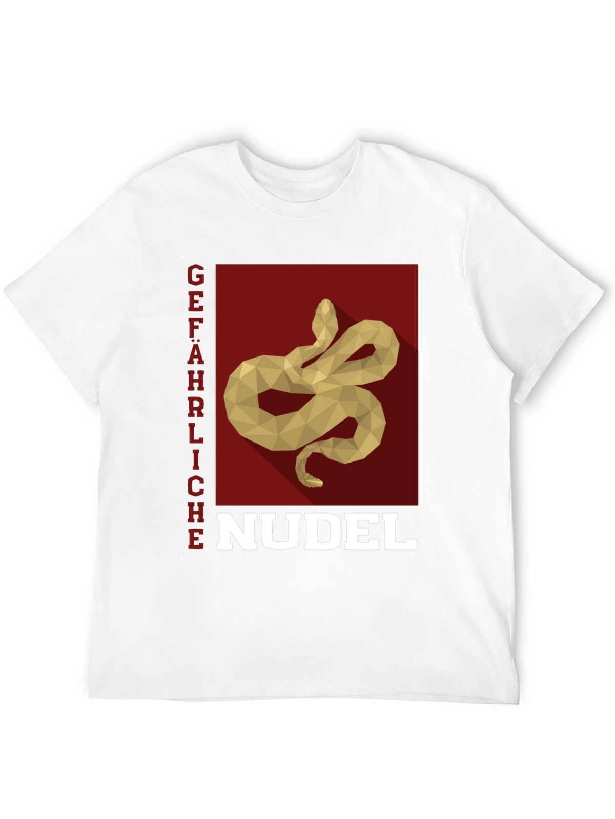 Gefährliche Nudel T-Shirt - Snake Pasta Funny Tee