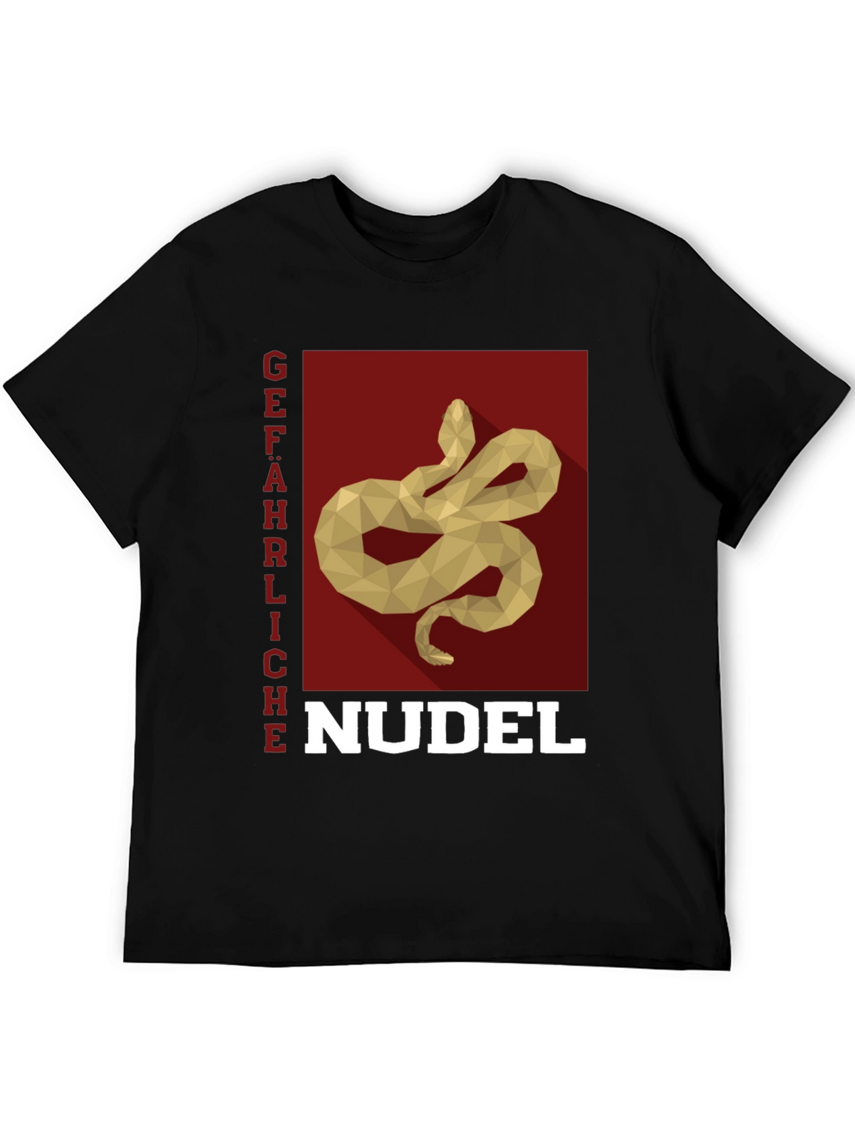 Gefährliche Nudel T-Shirt - Snake Pasta Funny Tee