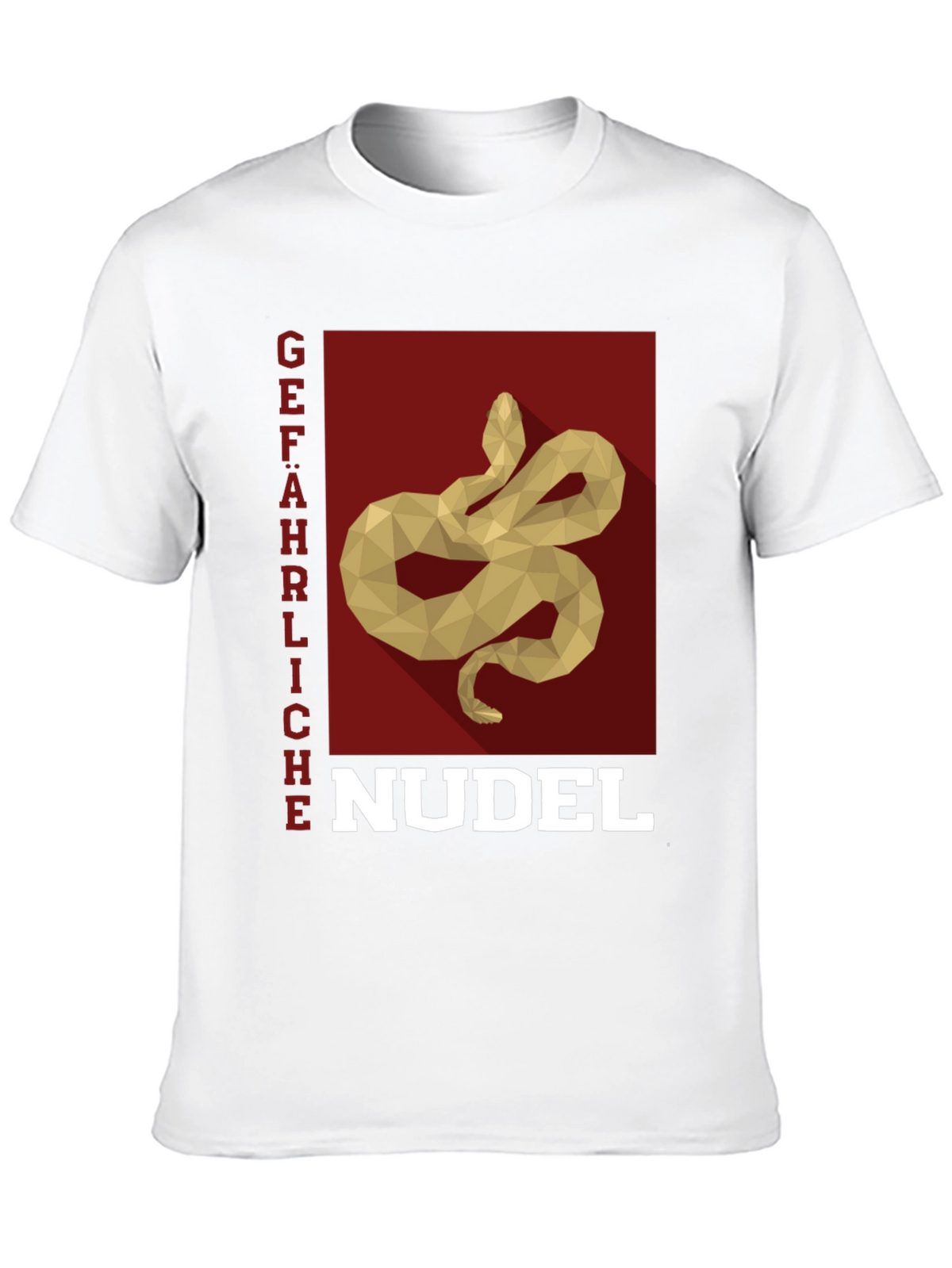 Gefährliche Nudel T-Shirt - Snake Pasta Funny Tee