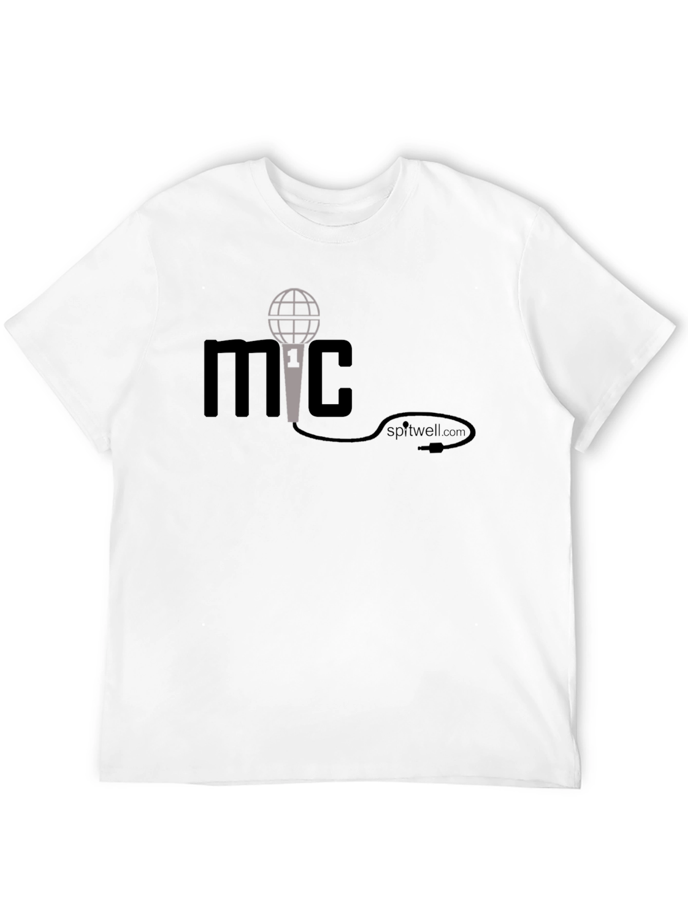 MC Microphone Graphic Tee - Black Cotton