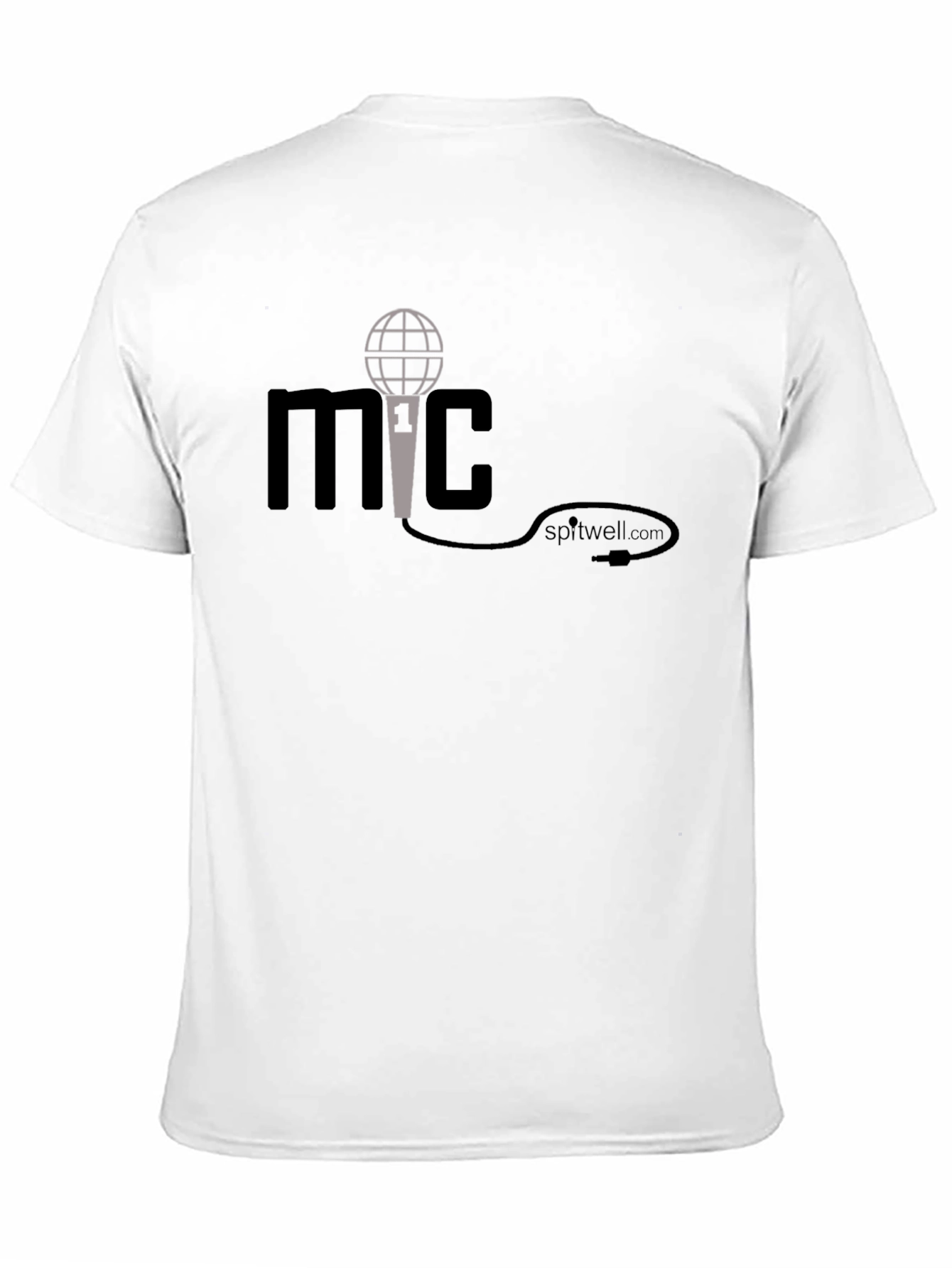 MC Microphone Graphic Tee - Black Cotton
