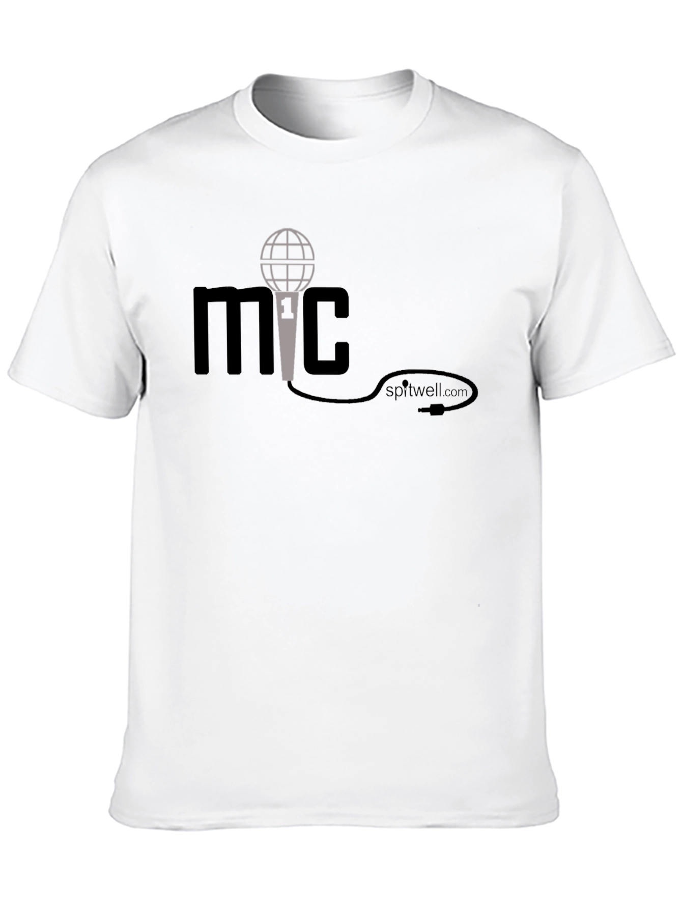MC Microphone Graphic Tee - Black Cotton