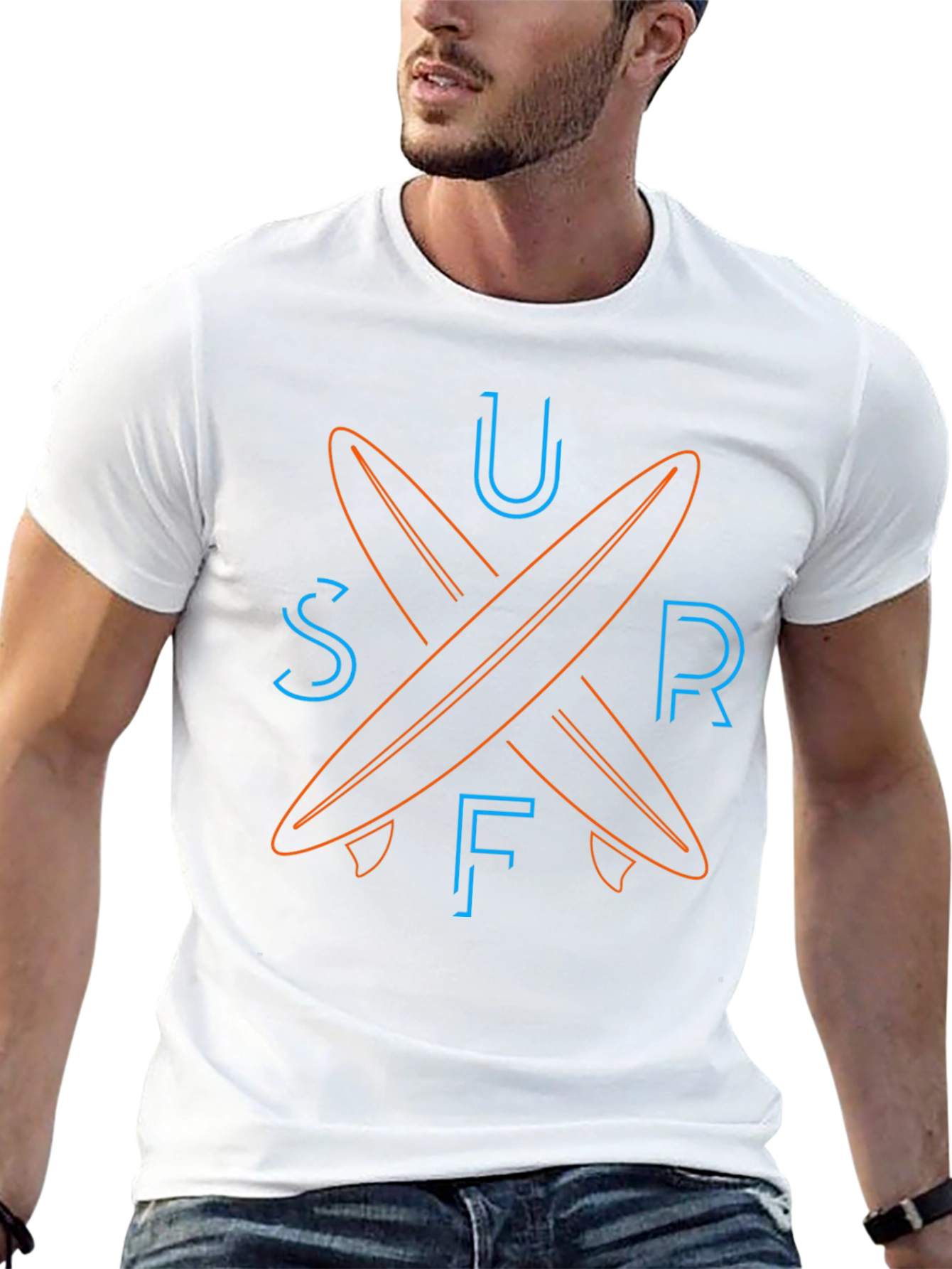Surfboard Graphic Tee - Black