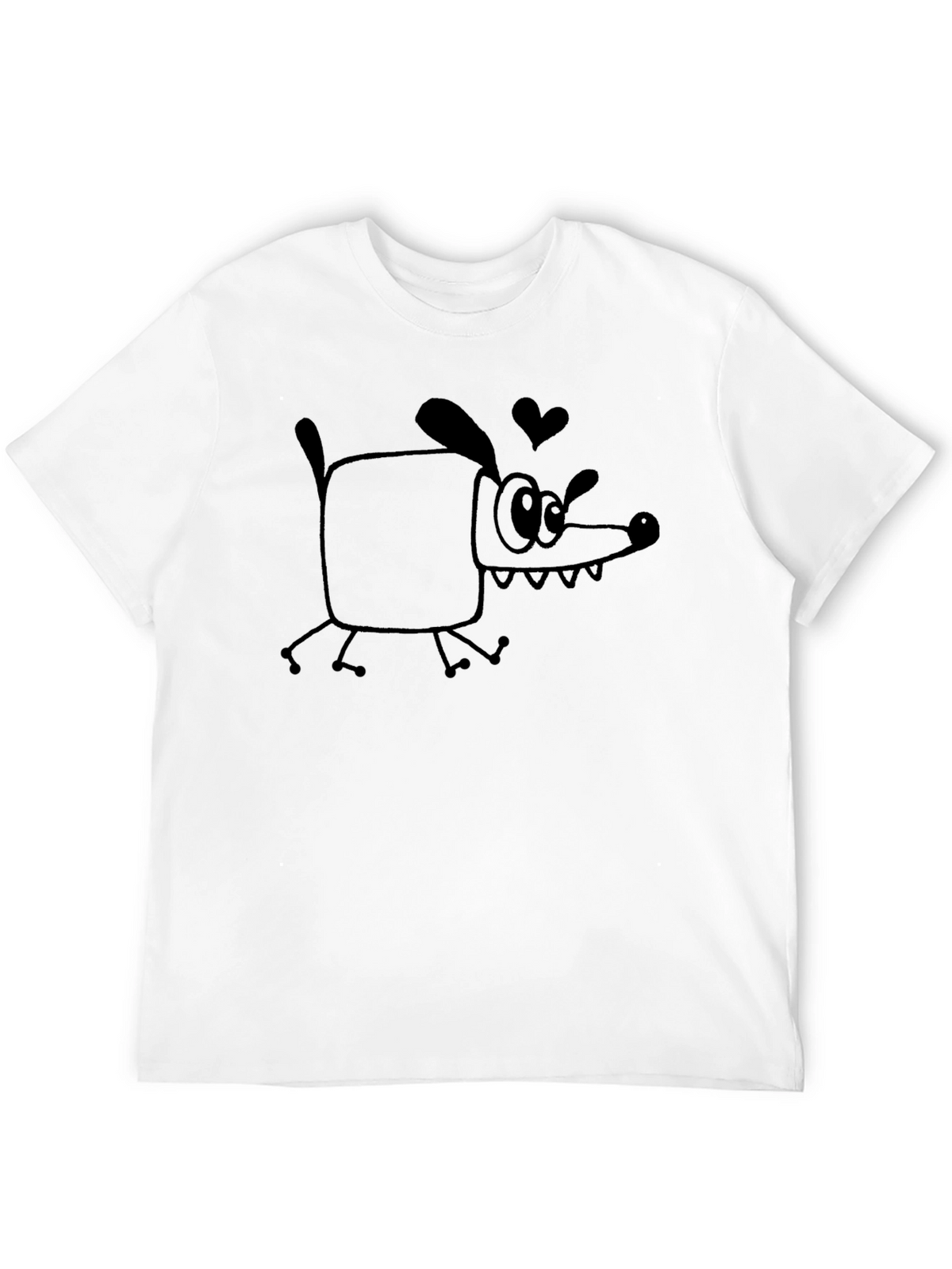 Funny Dog Graphic Black T-Shirt