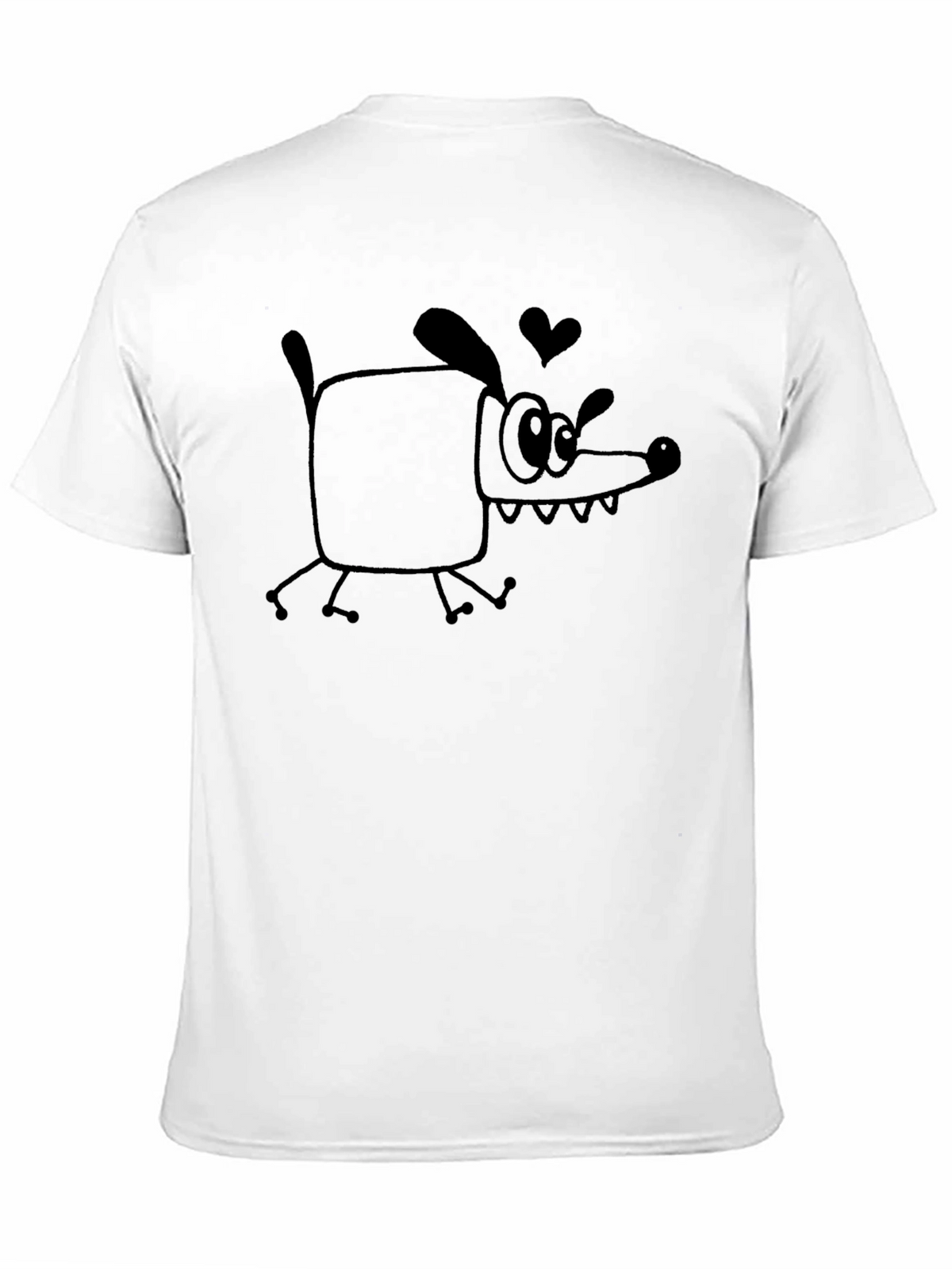 Funny Dog Graphic Black T-Shirt