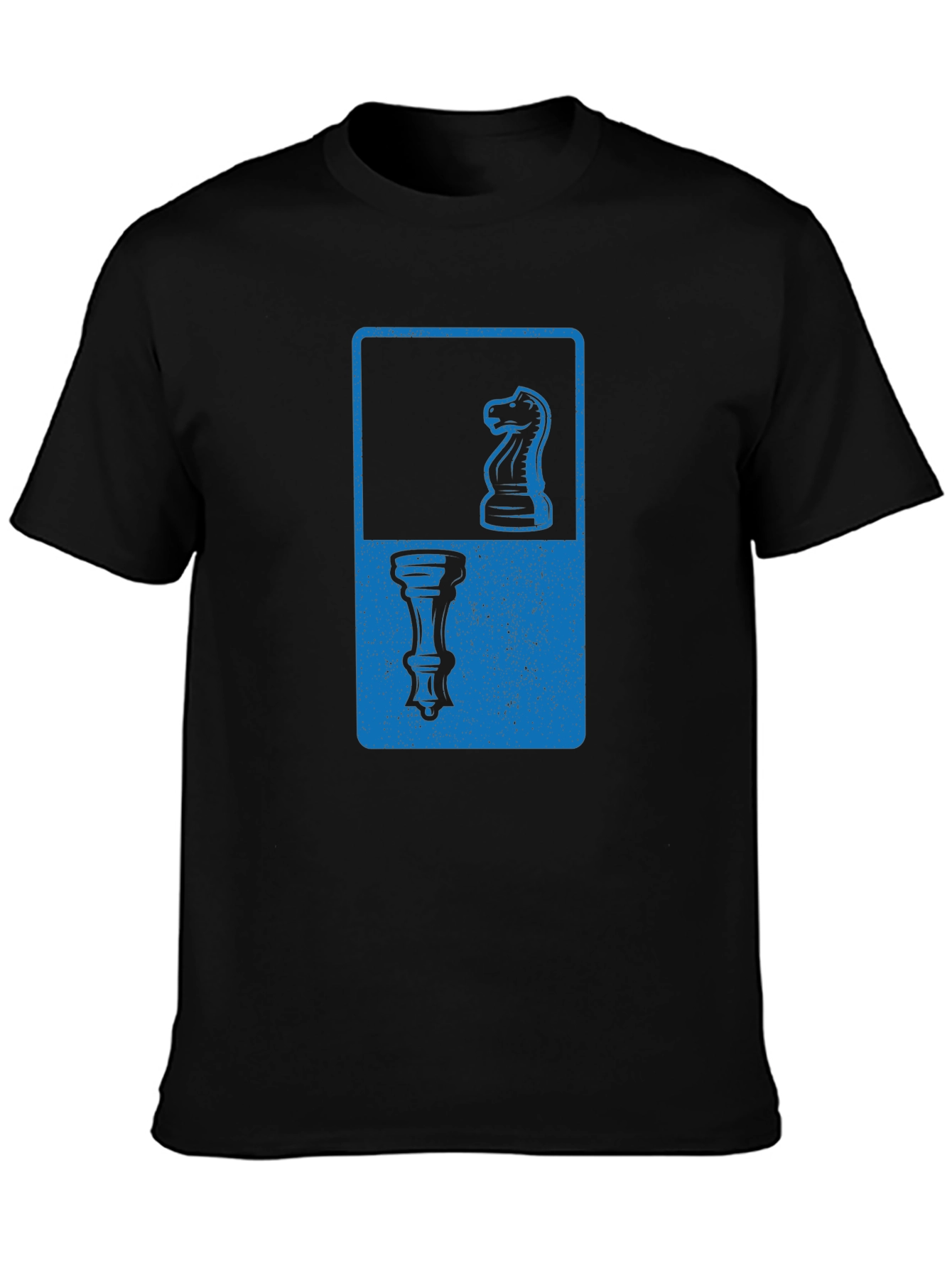 Chess Piece Graphic Tee - Knight & Rook Design