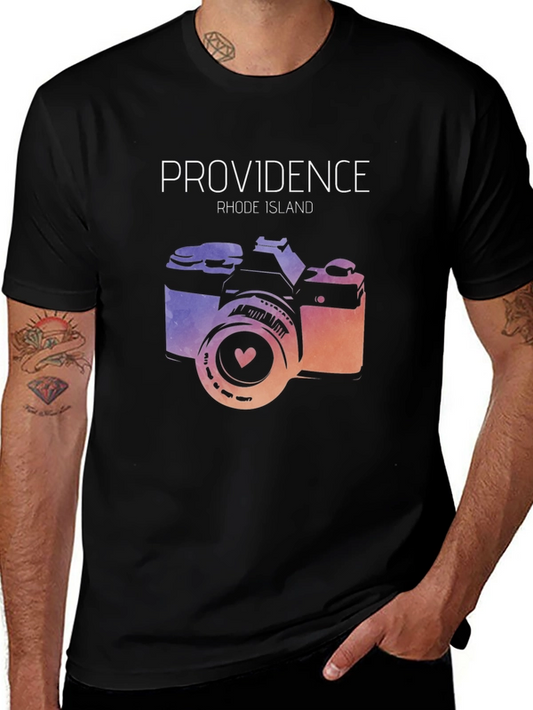 Providence Rhode Island Camera Graphic T-Shirt