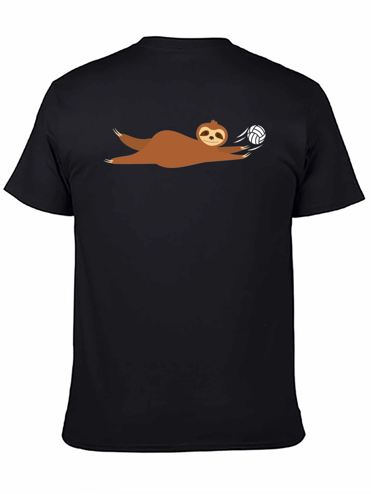Sloth Volleyball T-Shirt - Black Graphic Tee