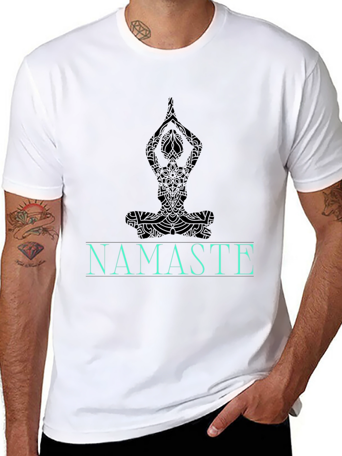 Namaste Yoga Black Graphic Tee