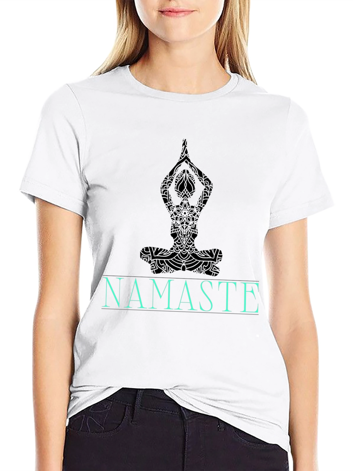 Namaste Yoga Black Graphic Tee