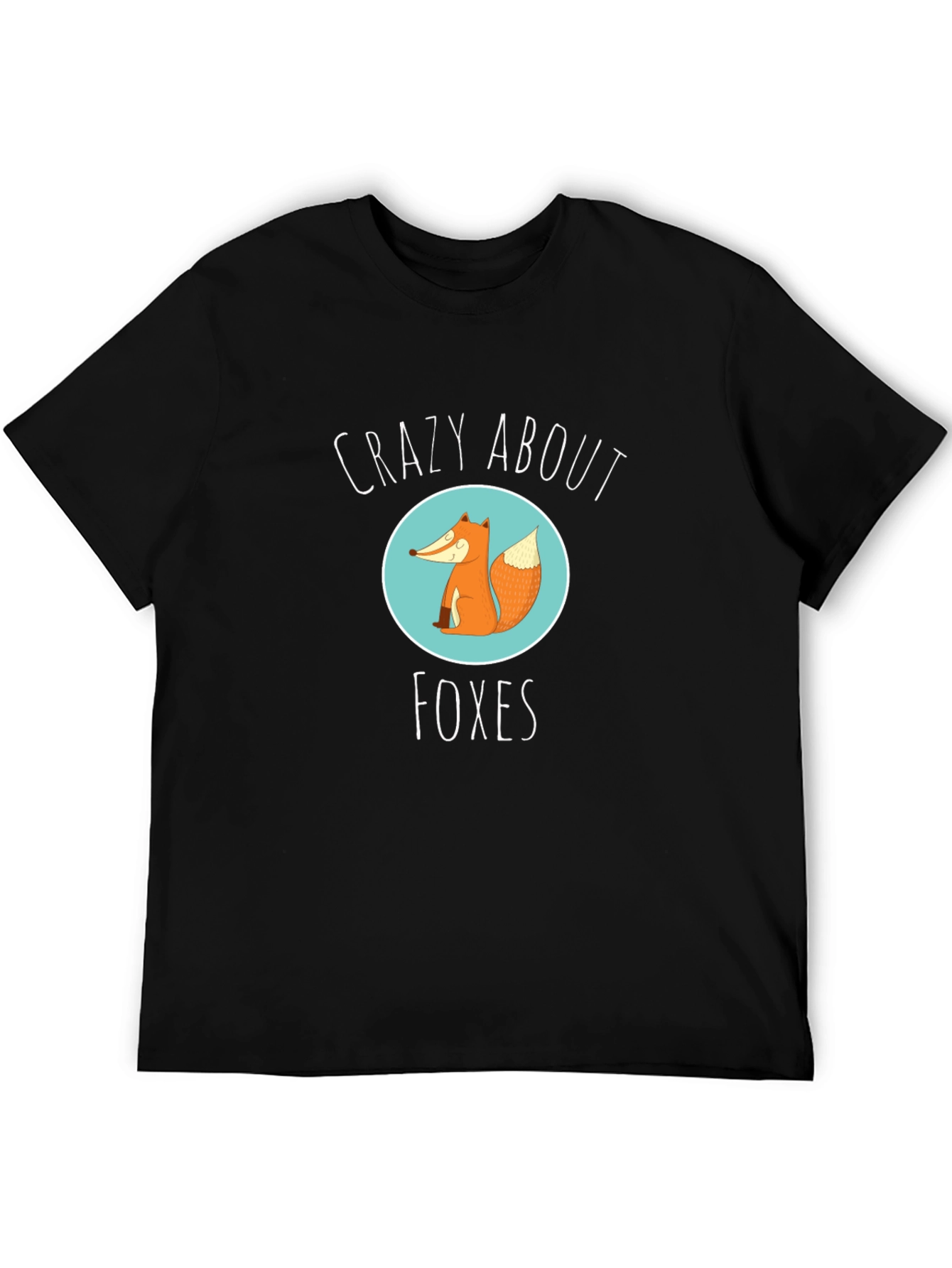 Crazy About Foxes Graphic Tee - Unisex Black T-Shirt