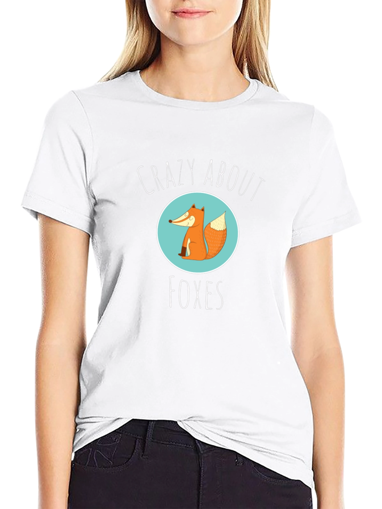 Crazy About Foxes Graphic Tee - Unisex Black T-Shirt